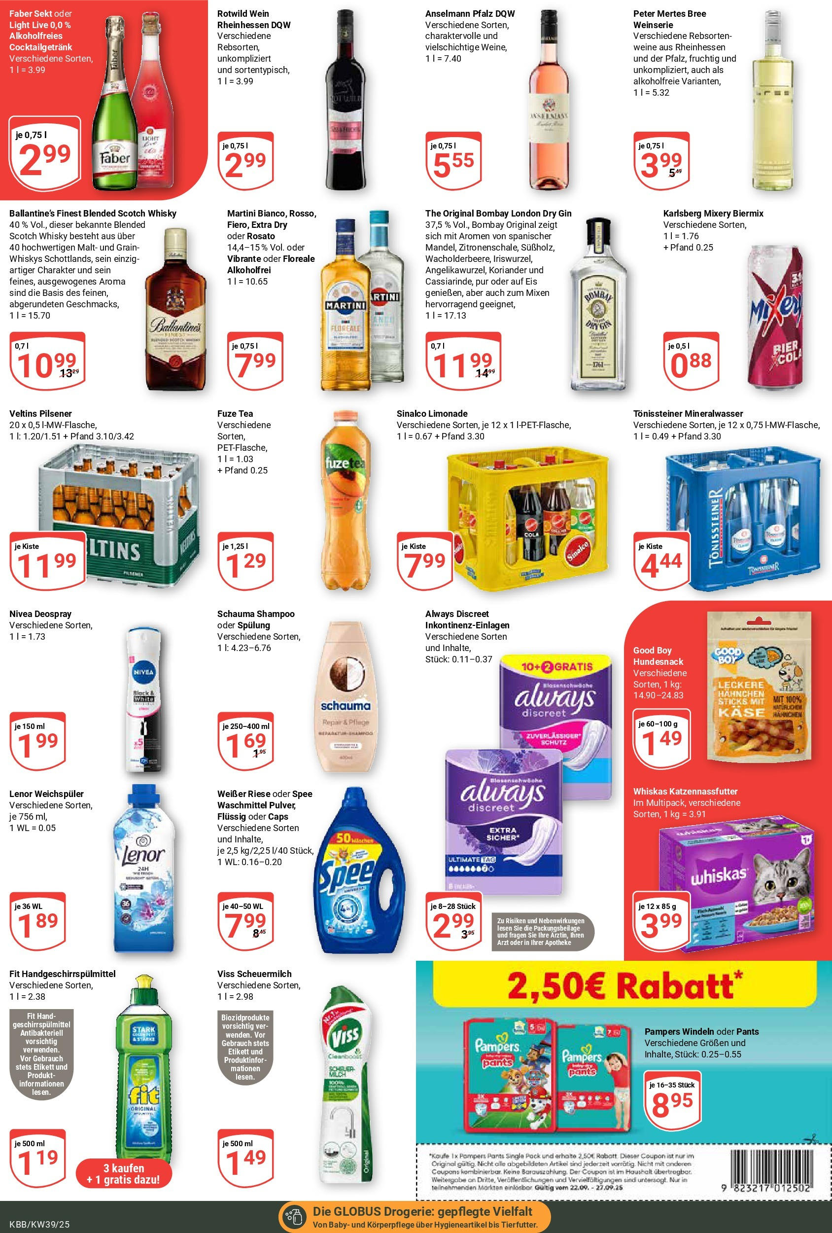 Globus prospekt Koblenz-Bubenheim	 (ab 21.09.2025) » Angebote online | Seite: 5 | Produkte: Käse, Sekt, Deospray, Eis