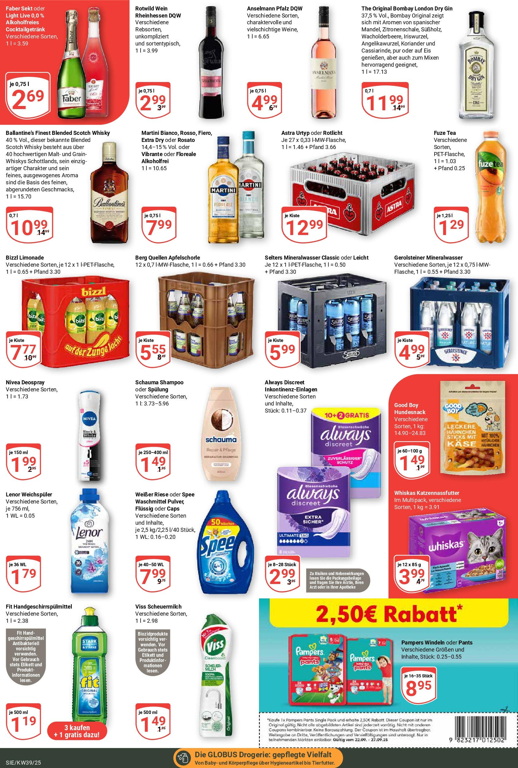 Globus prospekt Siegen	 (ab 21.09.2025) » Angebote online | Seite: 3 | Produkte: Hahnchen, Astra, Spee, Weichspüler