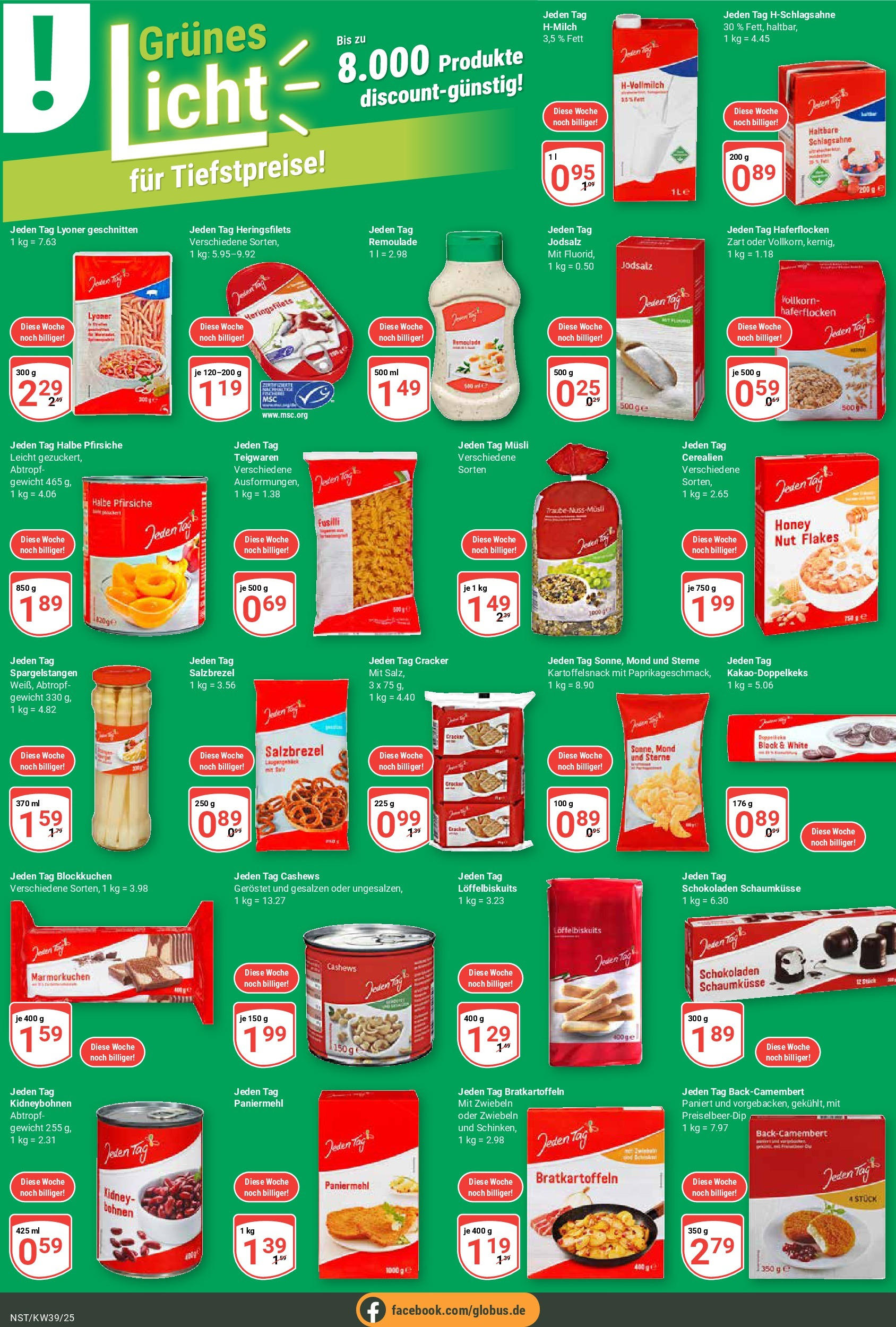 Globus prospekt Neustadt	 (ab 21.09.2025) » Angebote online | Seite: 6 | Produkte: Musli, Gewicht, Schlagsahne, Zwiebeln