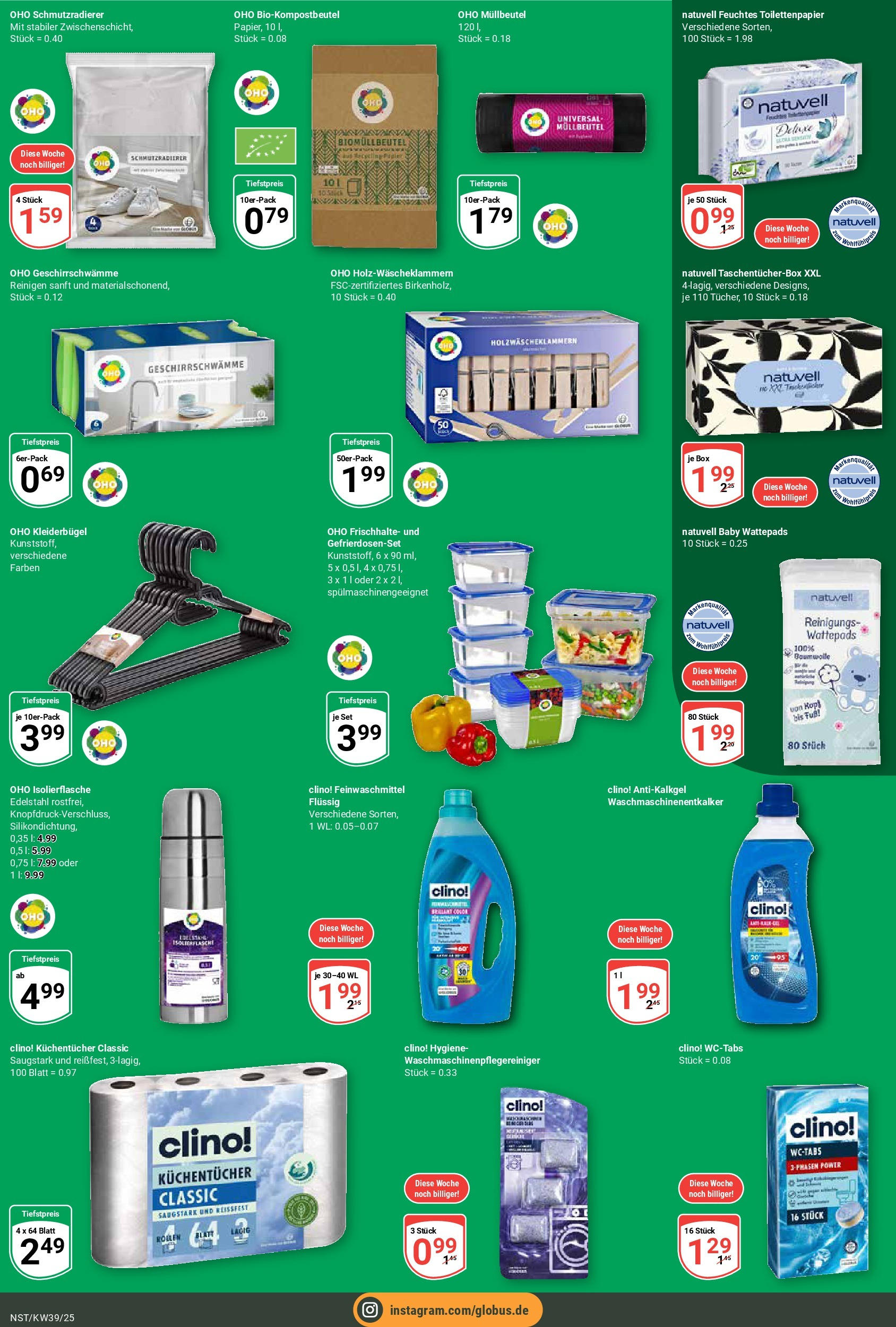 Globus prospekt Neustadt	 (ab 21.09.2025) » Angebote online | Seite: 7 | Produkte: Wattepads, Kleiderbügel, Toilettenpapier, Feuchtes Toilettenpapier