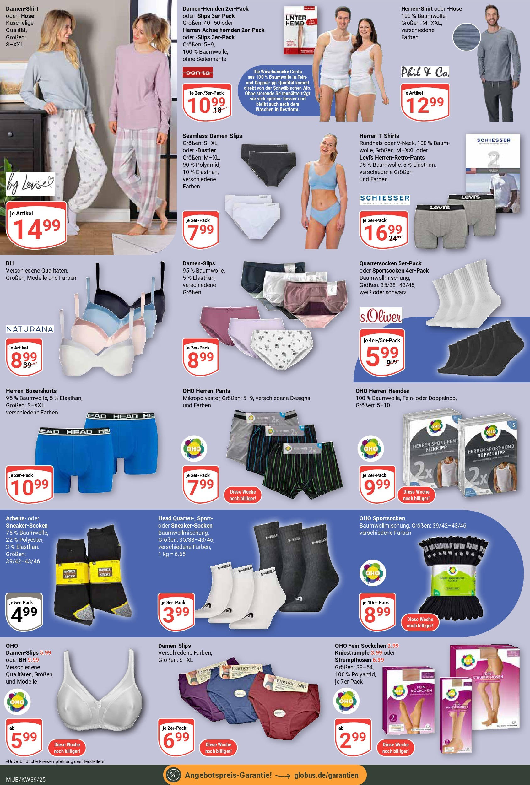 Globus prospekt Mühldorf (ab 21.09.2025) » Angebote ab Montag | Seite: 22 | Produkte: Kniestrümpfe, Hemd, Hose, BH Globus prospekt Mühldorf (ab 21.09.2025) » Angebote online | Seite: 22 | Produkte: Kniestrümpfe, Hemd, Hose, BH
