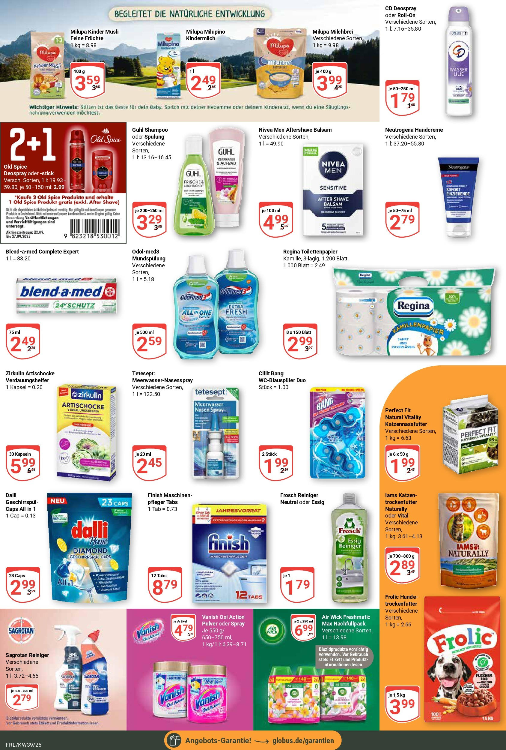 Globus prospekt Freilassing (ab 21.09.2025) » Angebote ab Montag | Seite: 18 | Produkte: Musli, Shampoo, Spülung, Wasser Globus prospekt Freilassing (ab 21.09.2025) » Angebote online | Seite: 18 | Produkte: Musli, Shampoo, Spülung, Wasser