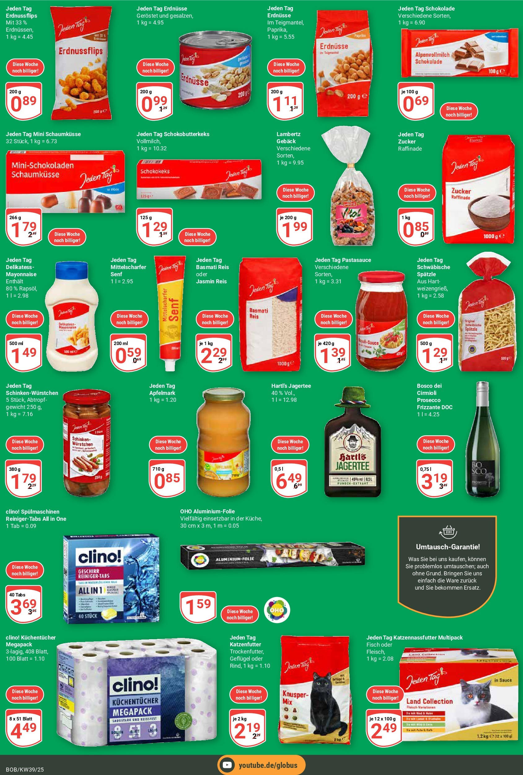 Globus prospekt Bobenheim-Roxheim	 (ab 21.09.2025) » Angebote online | Seite: 5 | Produkte: Schokolade, Prosecco, Zucker, Fleisch