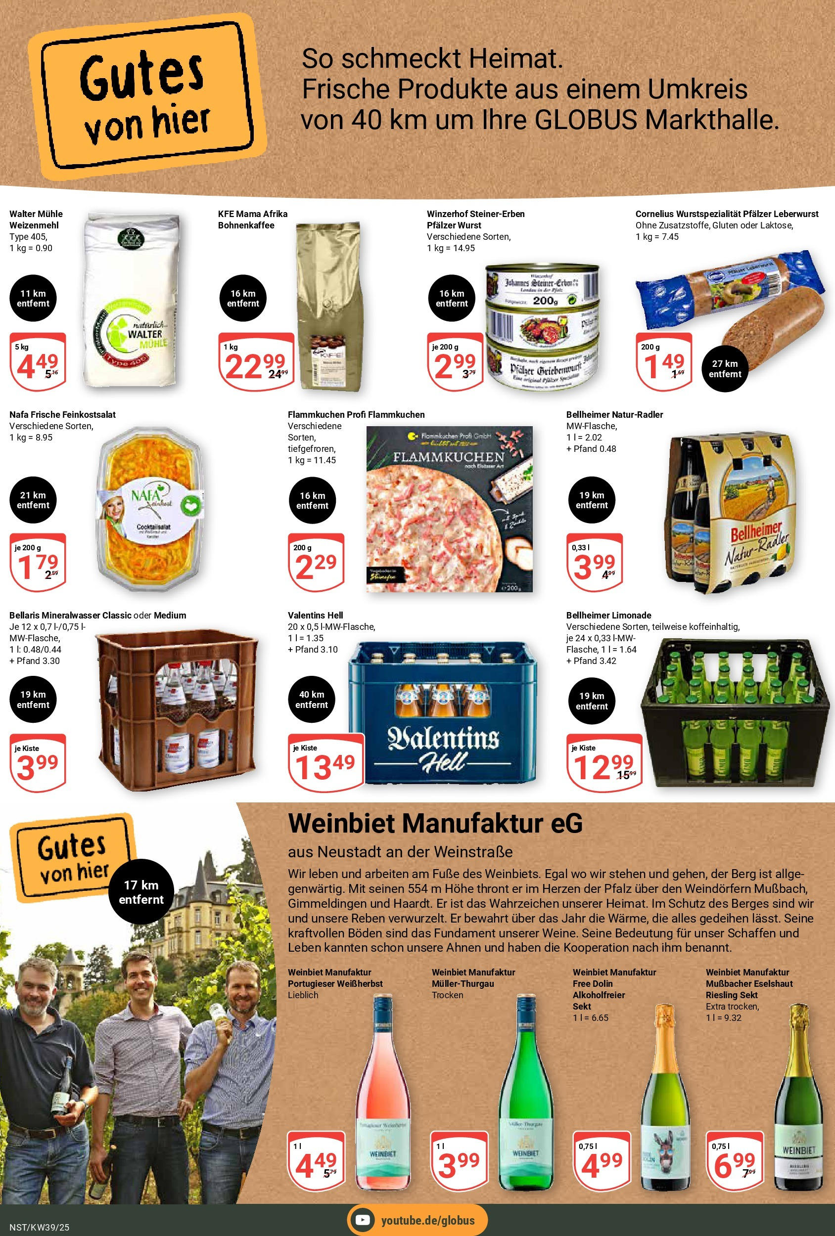Globus prospekt Neustadt	 (ab 21.09.2025) » Angebote online | Seite: 18 | Produkte: Mühle, Sekt, Mineralwasser, Salat