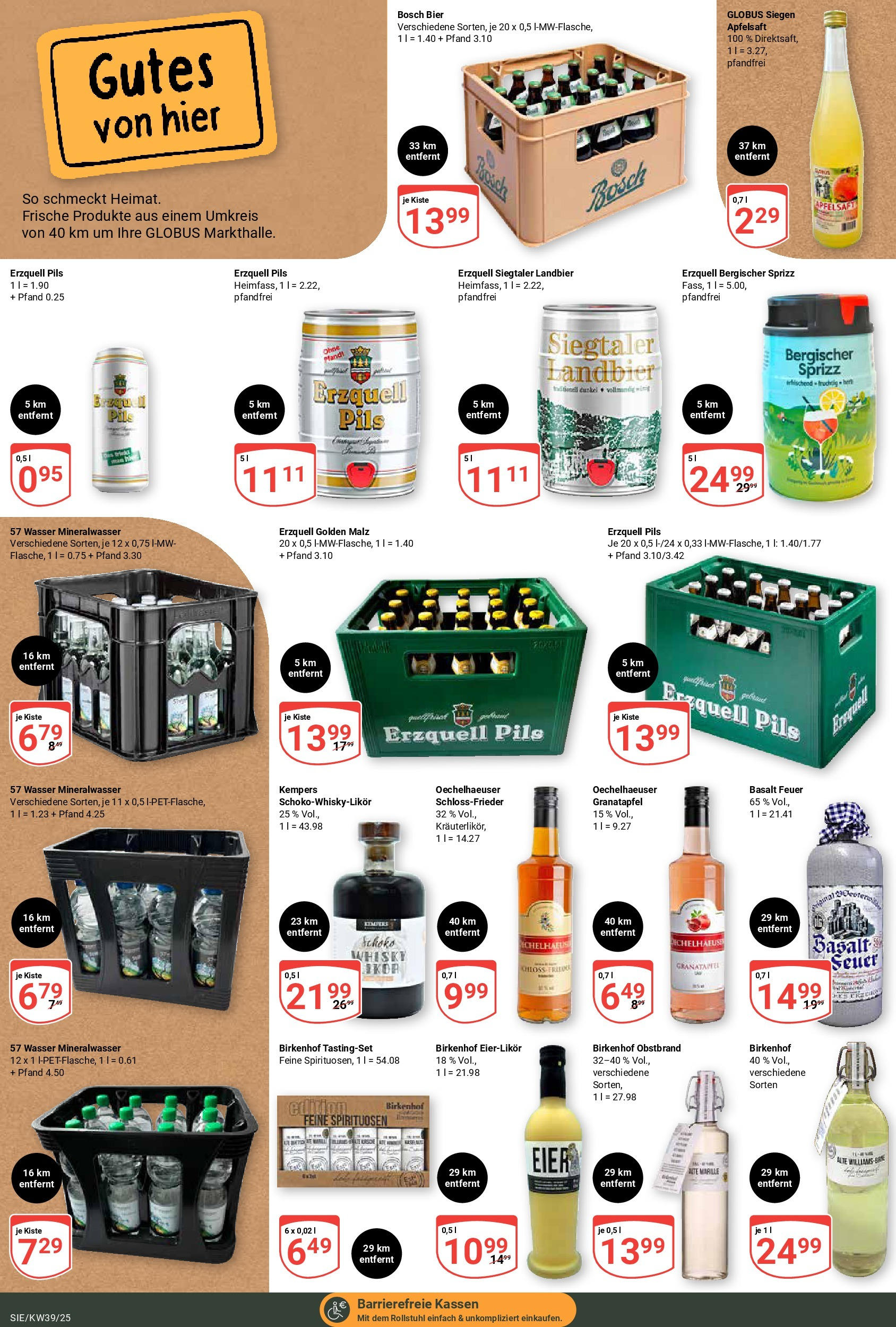 Globus prospekt Siegen	 (ab 21.09.2025) » Angebote online | Seite: 20 | Produkte: Eier, Bier, Pils, Mineralwasser