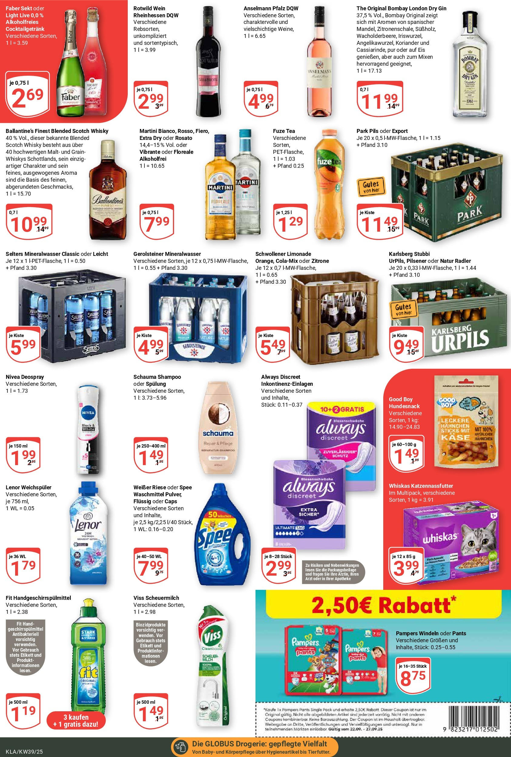 Globus prospekt Kaiserslautern	 (ab 21.09.2025) » Angebote online | Seite: 3 | Produkte: Whisky, Fuze tea, Sekt, Whiskas