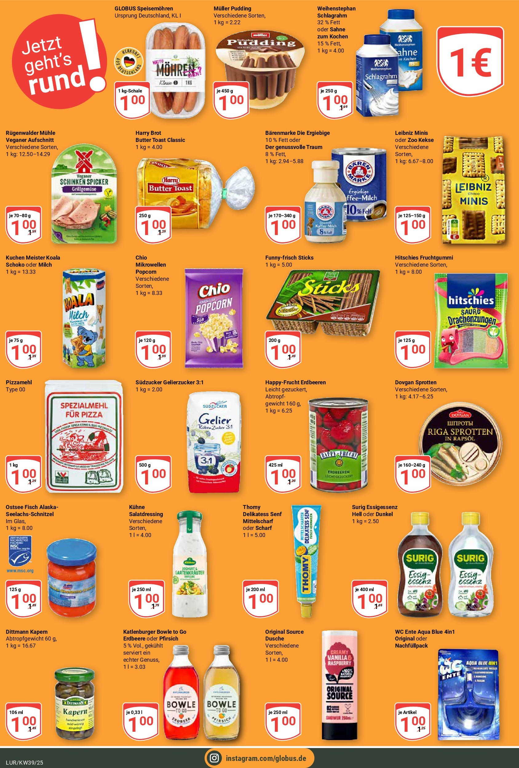 Globus prospekt Hamburg (ab 21.09.2025) » Angebote ab Montag | Seite: 4 | Produkte: Dusche, Fisch, Kuchen, Ente Globus prospekt Hamburg (ab 21.09.2025) » Angebote online | Seite: 4 | Produkte: Dusche, Fisch, Kuchen, Ente