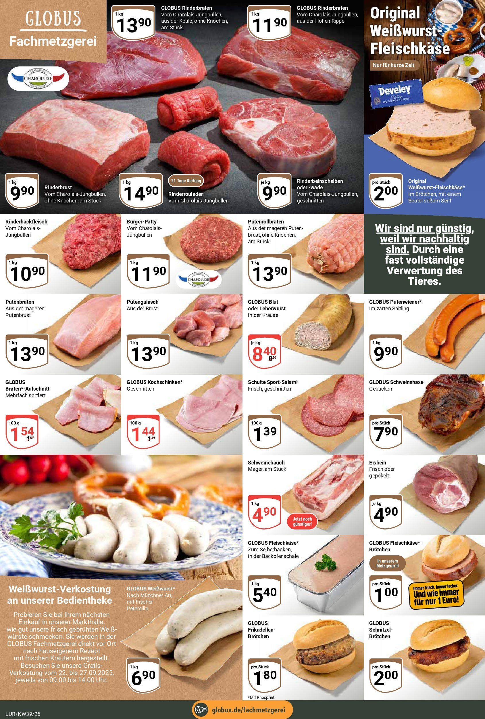 Globus prospekt Hamburg (ab 21.09.2025) » Angebote ab Montag | Seite: 8 | Produkte: Rinderbraten, Schweinebauch, Schnitzel, Petersilie Globus prospekt Hamburg (ab 21.09.2025) » Angebote online | Seite: 8 | Produkte: Rinderbraten, Schweinebauch, Schnitzel, Petersilie