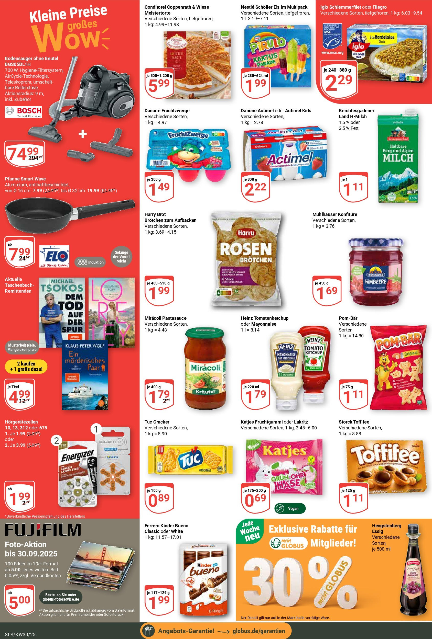 Globus prospekt Saarlouis	 (ab 21.09.2025) » Angebote online | Seite: 3 | Produkte: Actimel, Fruchtzwerge, Toffifee, Eis