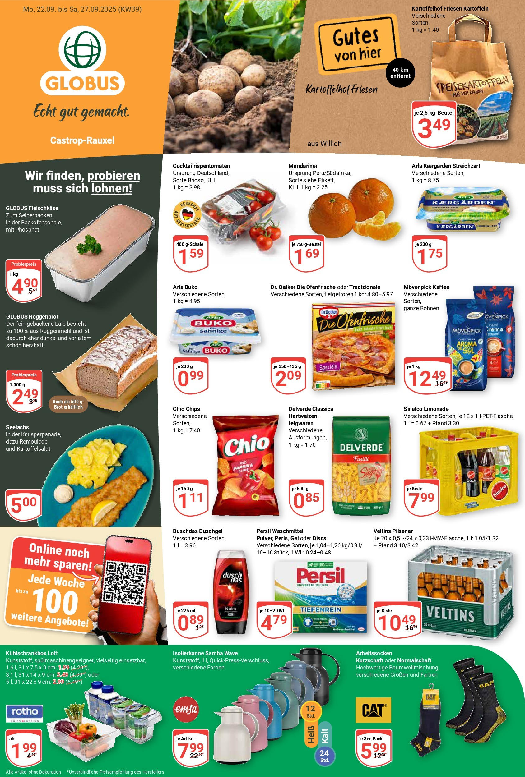 Globus prospekt Castrop-Rauxel (ab 21.09.2025) » Angebote ab Montag | Seite: 1 | Produkte: Mandarinen, Paprika, Waschmittel, Arla buko Globus prospekt Castrop-Rauxel (ab 21.09.2025) » Angebote online | Seite: 1 | Produkte: Mandarinen, Paprika, Waschmittel, Arla buko