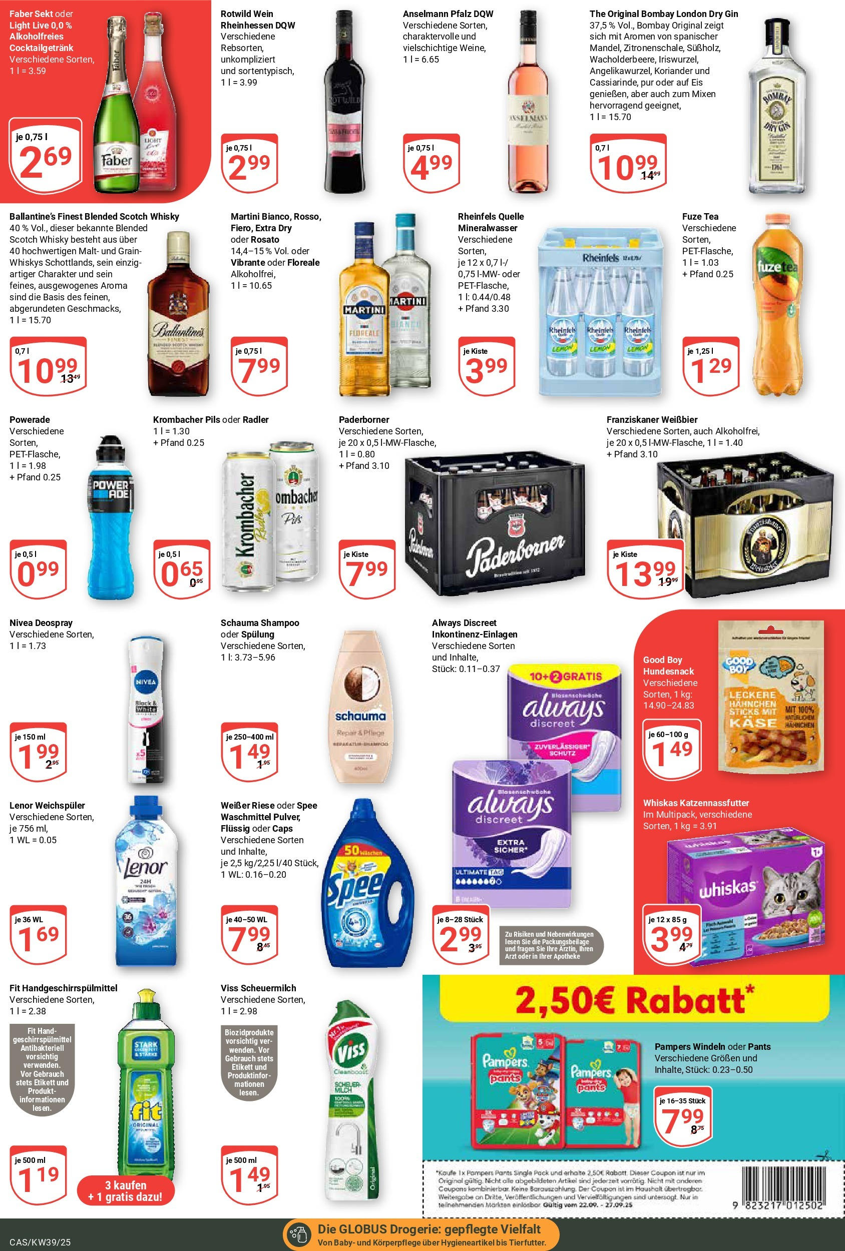 Globus prospekt Castrop-Rauxel (ab 21.09.2025) » Angebote ab Montag | Seite: 3 | Produkte: Lenor, Käse, Pils, Gin Globus prospekt Castrop-Rauxel (ab 21.09.2025) » Angebote online | Seite: 3 | Produkte: Lenor, Käse, Pils, Gin