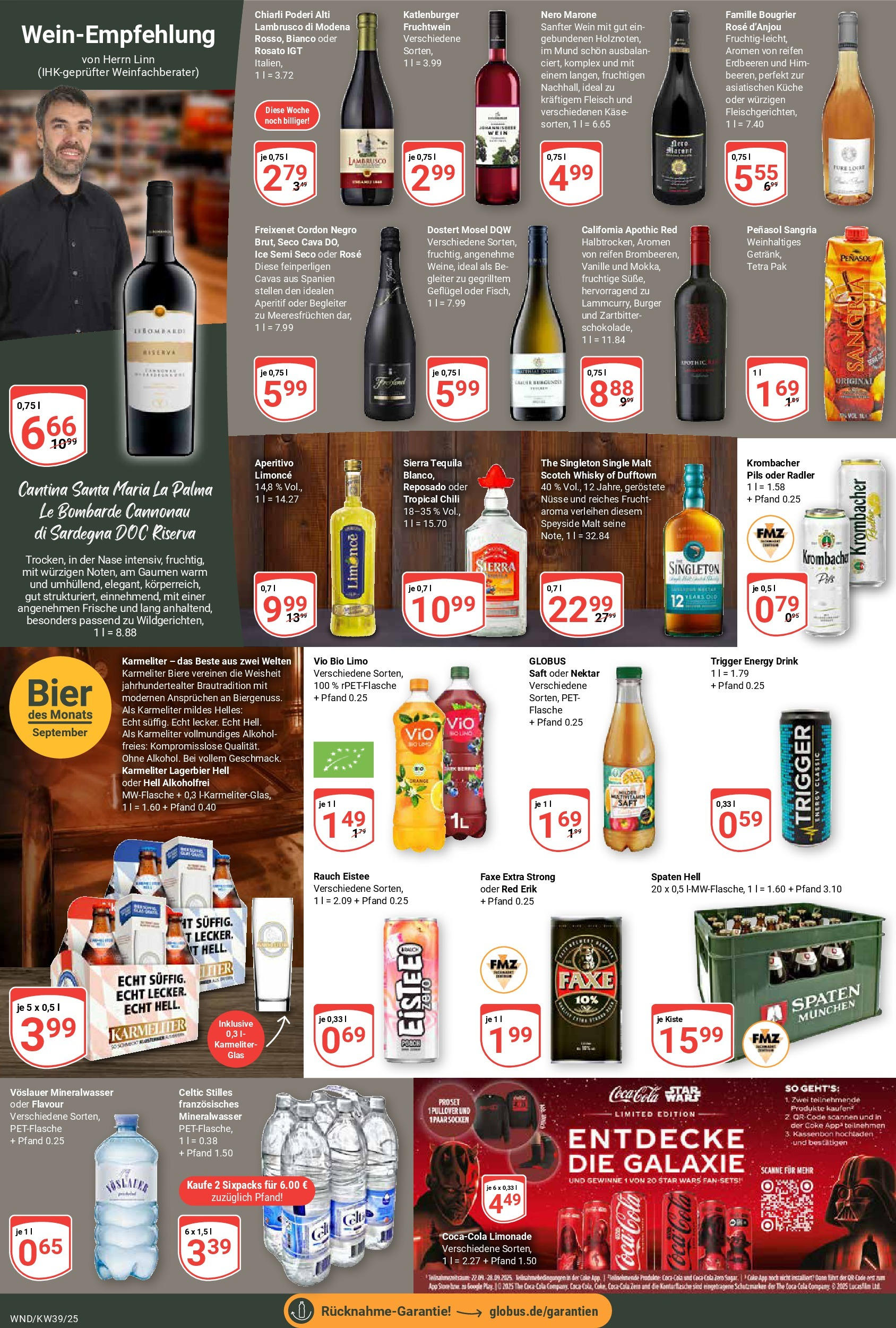 Globus prospekt St. Wendel (ab 21.09.2025) » Angebote ab Montag | Seite: 19 | Produkte: Käse, Freixenet, Bier, Küche Globus prospekt St. Wendel (ab 21.09.2025) » Angebote online | Seite: 19 | Produkte: Käse, Freixenet, Bier, Küche