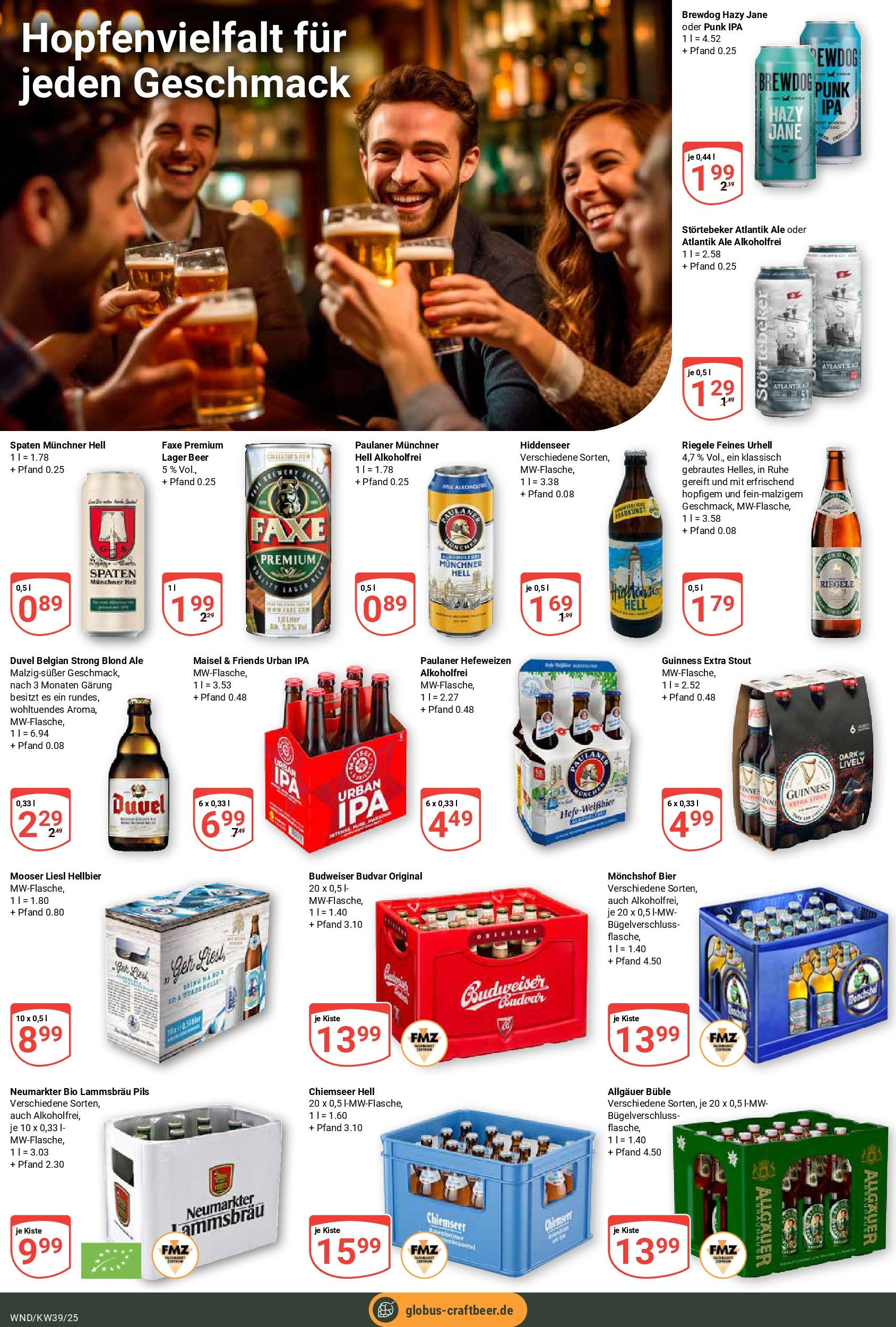 Globus prospekt St. Wendel (ab 21.09.2025) » Angebote ab Montag | Seite: 20 | Produkte: Monchshof, Pils, Budweiser, Paulaner Globus prospekt St. Wendel (ab 21.09.2025) » Angebote online | Seite: 20 | Produkte: Monchshof, Pils, Budweiser, Paulaner