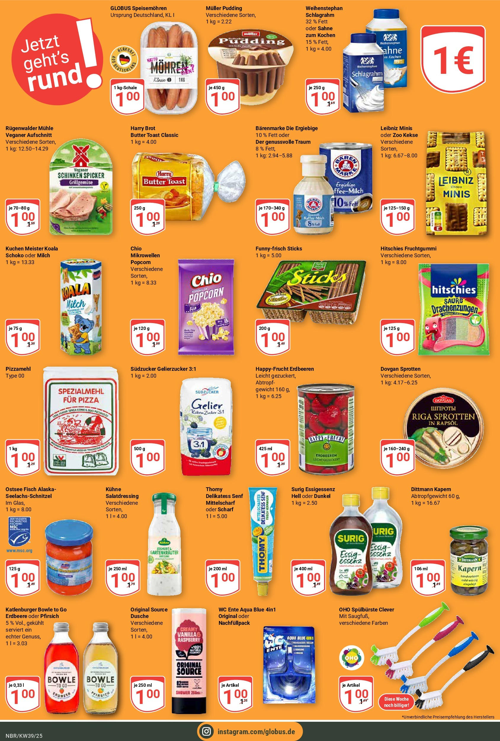 Globus prospekt Neubrandenburg (ab 21.09.2025) » Angebote ab Montag | Seite: 8 | Produkte: Essig, Zucker, Sahne, Kekse Globus prospekt Neubrandenburg (ab 21.09.2025) » Angebote online | Seite: 8 | Produkte: Essig, Zucker, Sahne, Kekse
