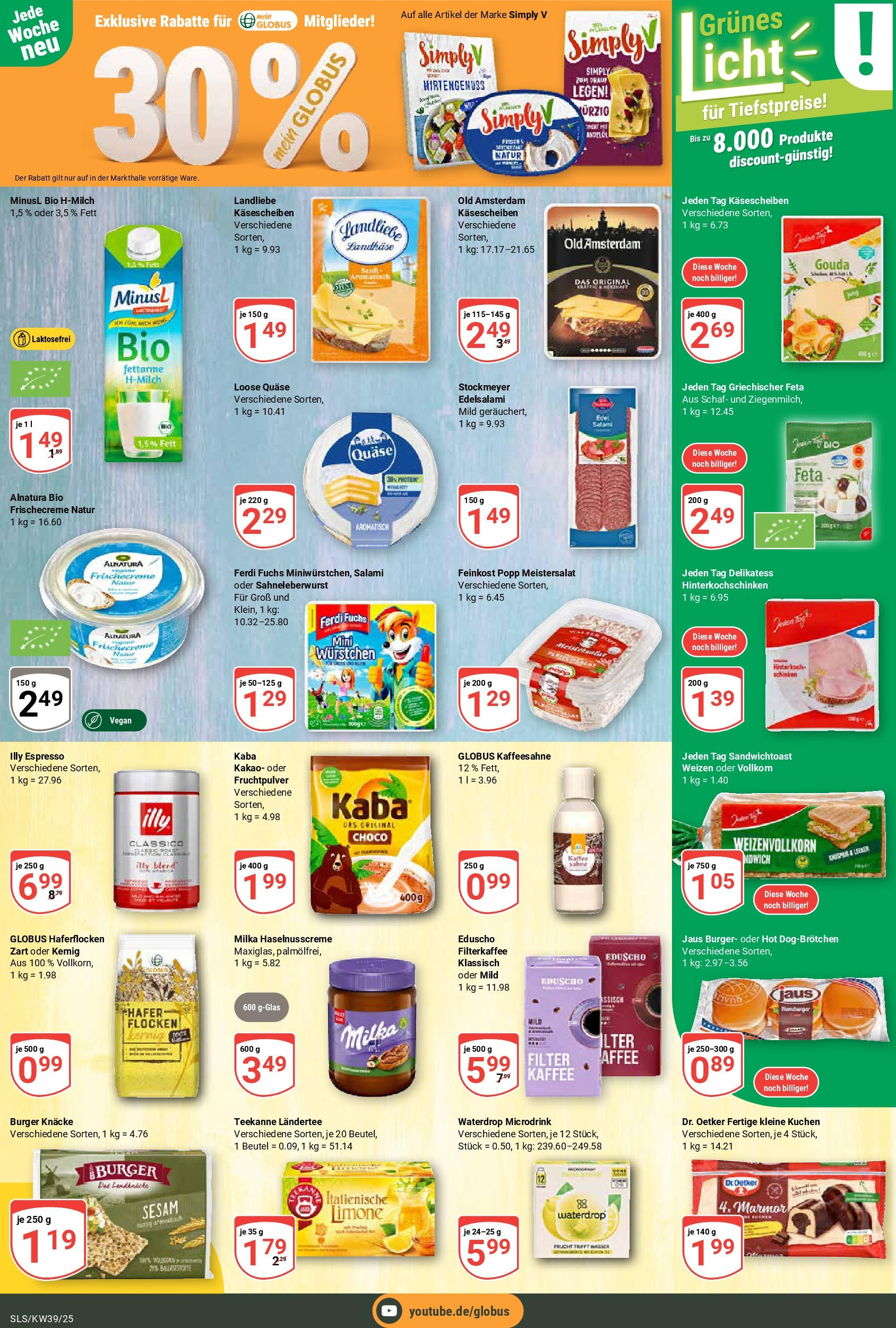 Globus prospekt Saarlouis	 (ab 21.09.2025) » Angebote online | Seite: 12 | Produkte: Burger, Teekanne, Flocken, Eduscho