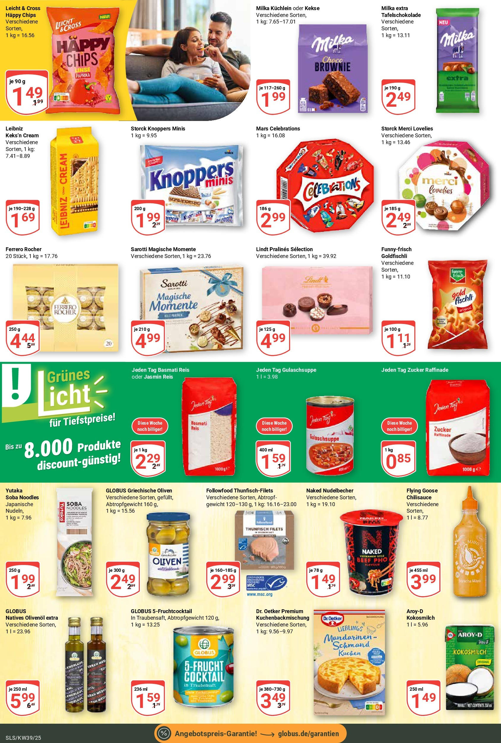 Globus prospekt Saarlouis	 (ab 21.09.2025) » Angebote online | Seite: 14 | Produkte: Merci, Mandarinen, Celebrations, Mars