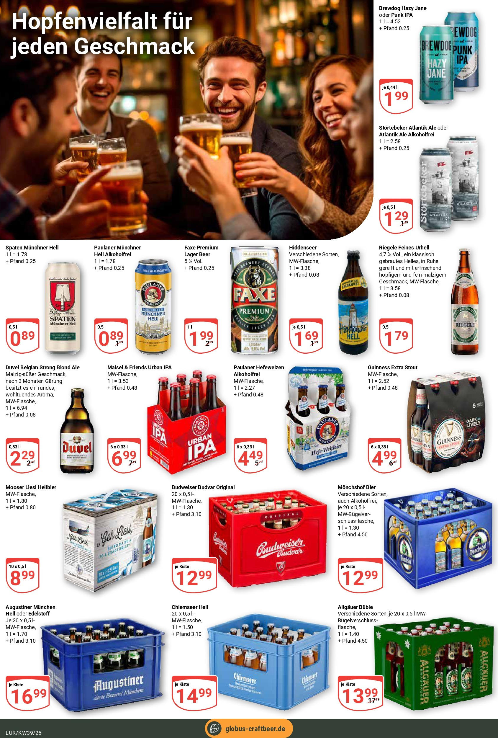 Globus prospekt Hamburg (ab 21.09.2025) » Angebote ab Montag | Seite: 22 | Produkte: Monchshof, Bier, Budweiser, Paulaner Globus prospekt Hamburg (ab 21.09.2025) » Angebote online | Seite: 22 | Produkte: Monchshof, Bier, Budweiser, Paulaner