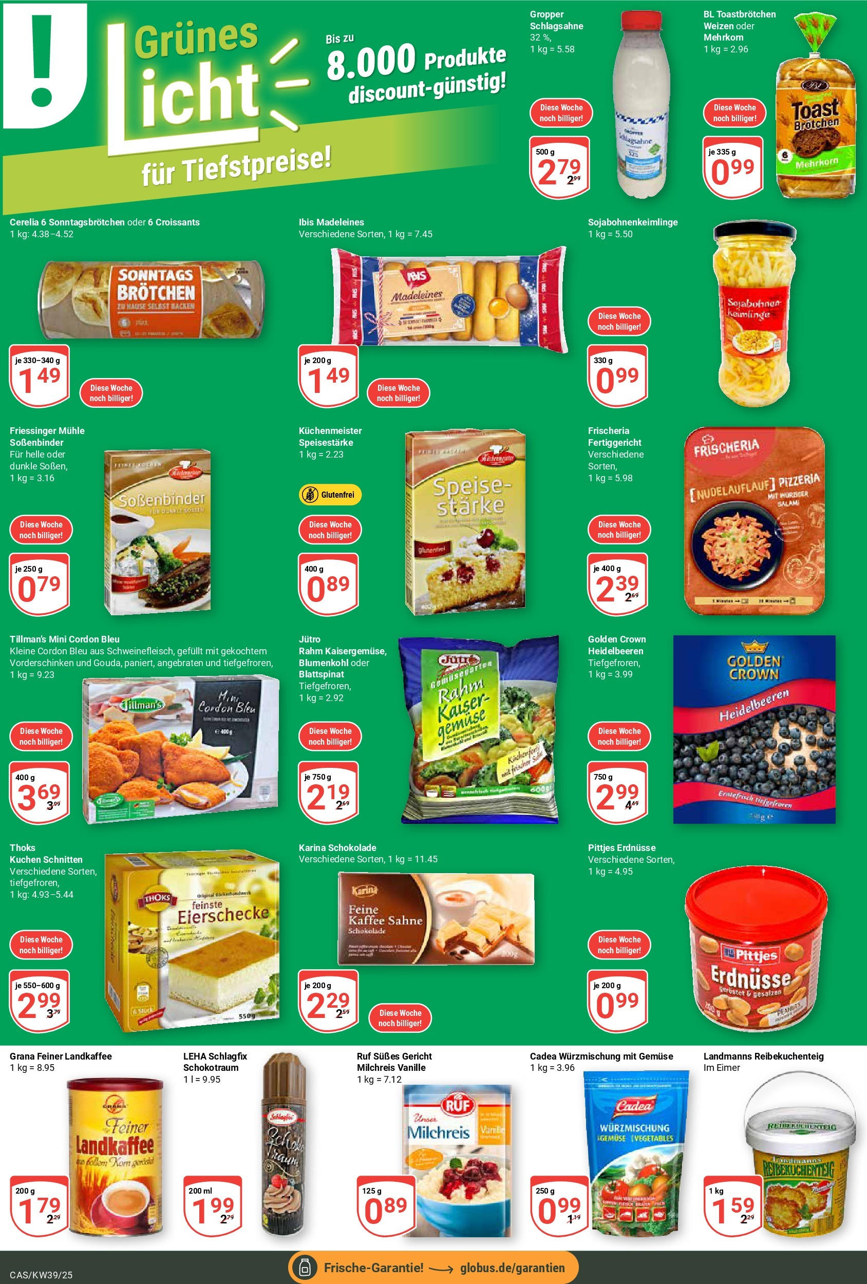 Globus prospekt Castrop-Rauxel (ab 21.09.2025) » Angebote ab Montag | Seite: 12 | Produkte: Schlagsahne, Heidelbeeren, Salami, Kuchen Globus prospekt Castrop-Rauxel (ab 21.09.2025) » Angebote online | Seite: 12 | Produkte: Schlagsahne, Heidelbeeren, Salami, Kuchen