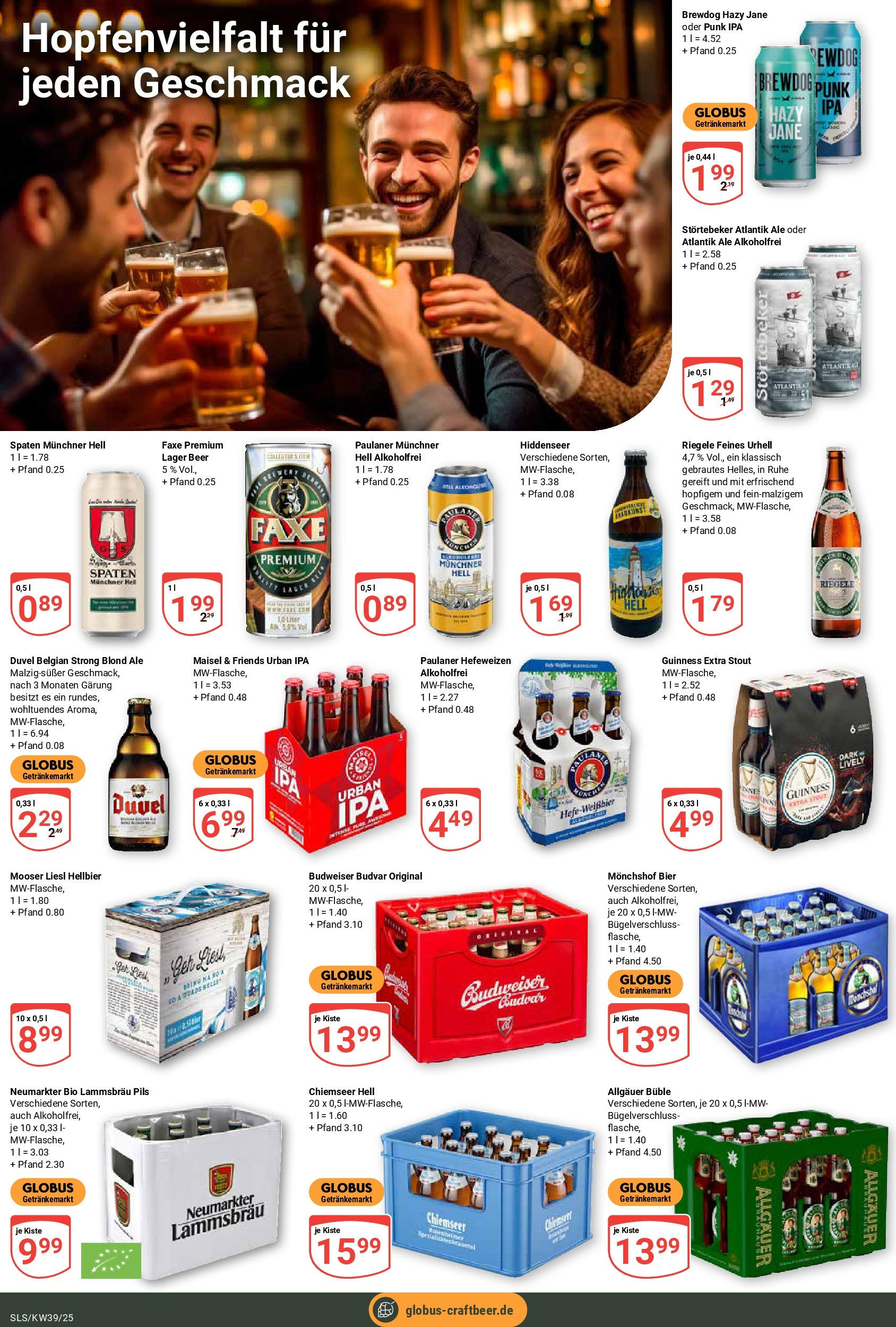 Globus prospekt Saarlouis	 (ab 21.09.2025) » Angebote online | Seite: 18 | Produkte: Monchshof, Bier, Pils, Paulaner