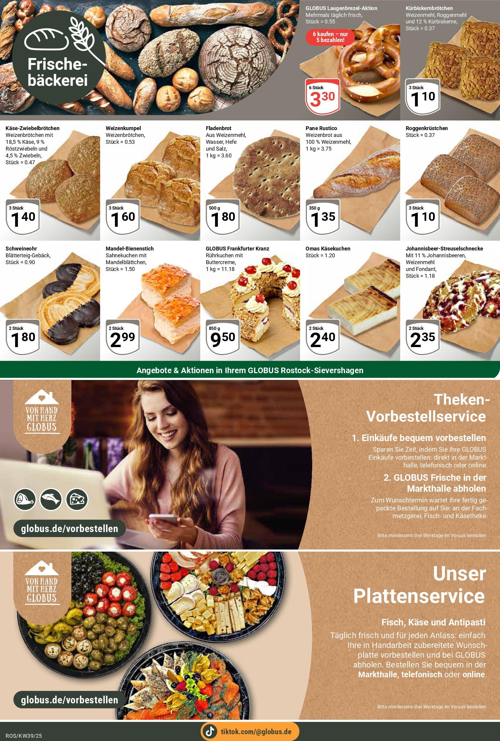 Globus prospekt Lambrechtshagen (ab 21.09.2025) » Angebote ab Montag | Seite: 10 | Produkte: Bäckerei, Käse, Weizenmehl, Fisch Globus prospekt Lambrechtshagen (ab 21.09.2025) » Angebote online | Seite: 10 | Produkte: Bäckerei, Käse, Weizenmehl, Fisch