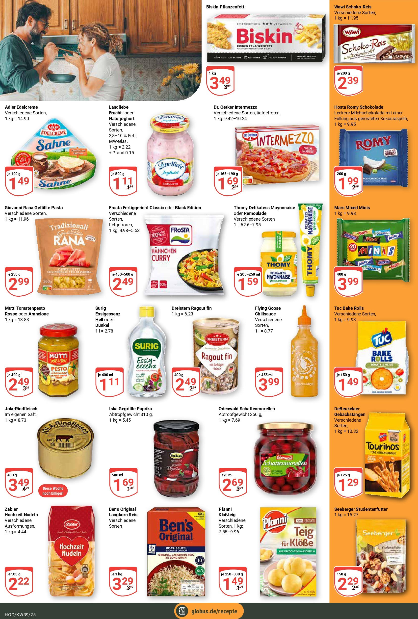 Globus prospekt Hockenheim (ab 21.09.2025) » Angebote ab Montag | Seite: 15 | Produkte: Creme, Mars, Frosta, Mayonnaise Globus prospekt Hockenheim (ab 21.09.2025) » Angebote online | Seite: 15 | Produkte: Creme, Mars, Frosta, Mayonnaise
