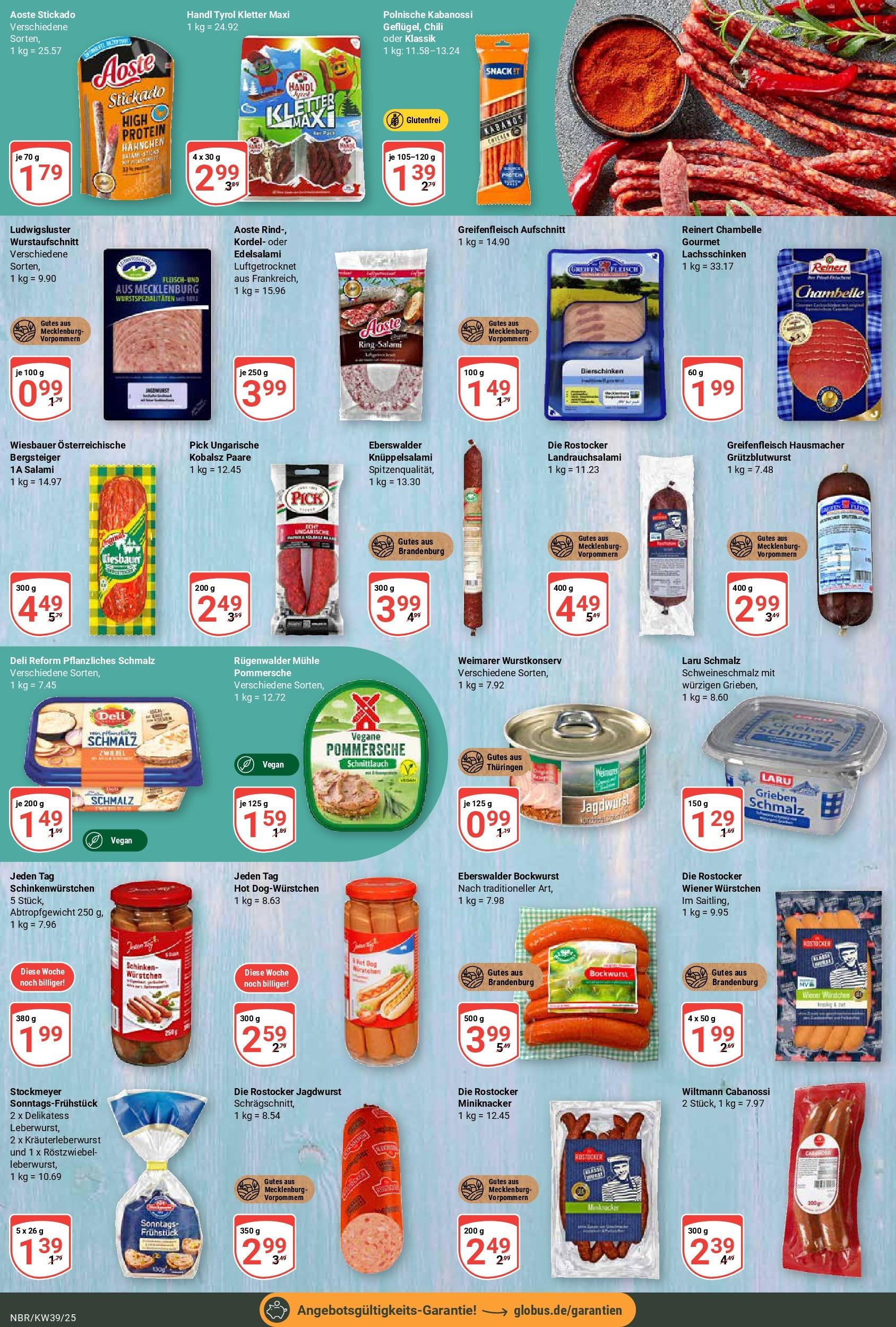 Globus prospekt Neubrandenburg (ab 21.09.2025) » Angebote ab Montag | Seite: 16 | Produkte: Bockwurst, Mühle, Wiener wurstchen, Salami Globus prospekt Neubrandenburg (ab 21.09.2025) » Angebote online | Seite: 16 | Produkte: Bockwurst, Mühle, Wiener wurstchen, Salami