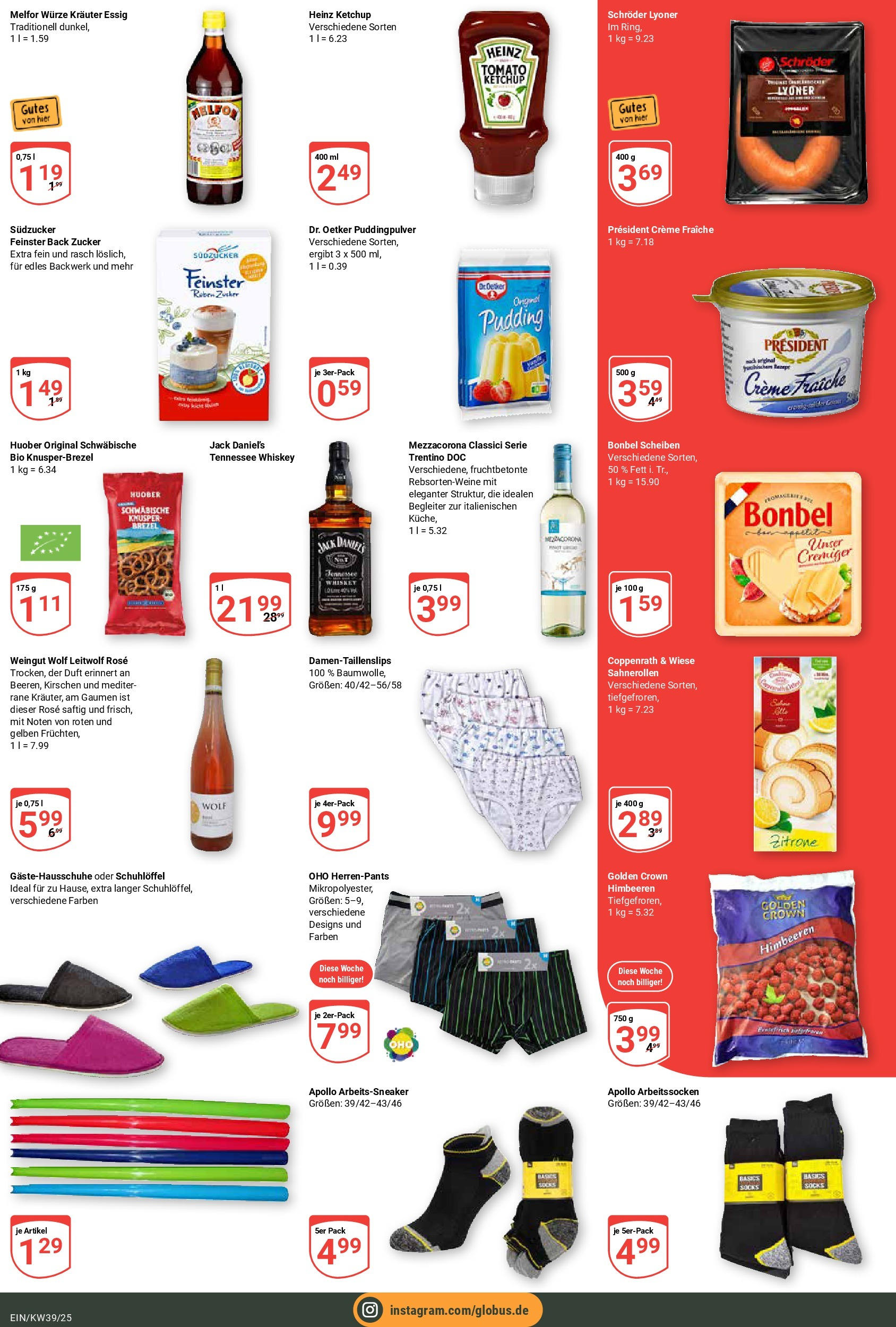 Globus prospekt Homburg-Einöd	 (ab 21.09.2025) » Angebote online | Seite: 6 | Produkte: Duft, Creme, Kirschen, Ketchup
