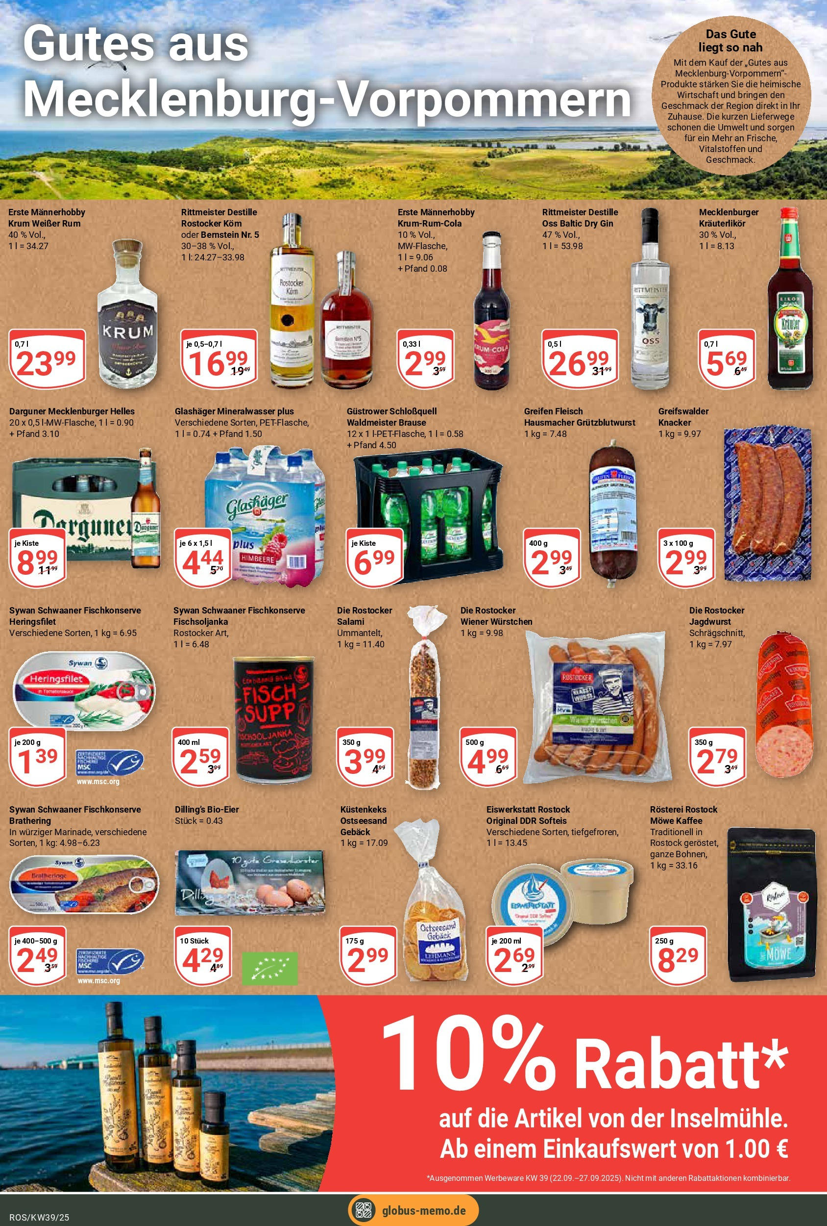 Globus prospekt Lambrechtshagen (ab 21.09.2025) » Angebote ab Montag | Seite: 15 | Produkte: Mineralwasser, Fisch, Salami, Fleisch Globus prospekt Lambrechtshagen (ab 21.09.2025) » Angebote online | Seite: 15 | Produkte: Mineralwasser, Fisch, Salami, Fleisch