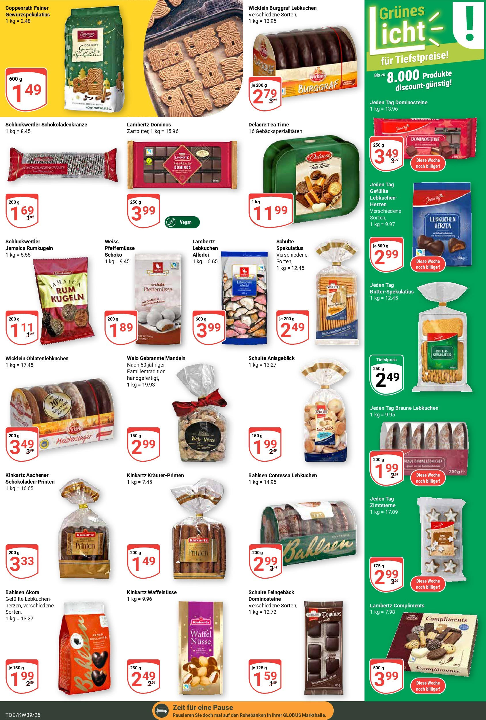 Globus prospekt Tönisvorst	 (ab 21.09.2025) » Angebote online | Seite: 15 | Produkte: Mandeln, Rumkugeln, Nüsse