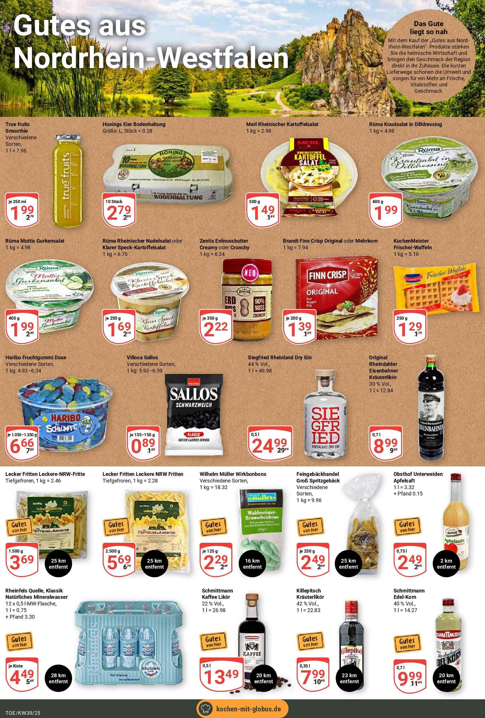Globus prospekt Tönisvorst	 (ab 21.09.2025) » Angebote online | Seite: 20 | Produkte: Kaffee, Likör, Apfelsaft, Salat