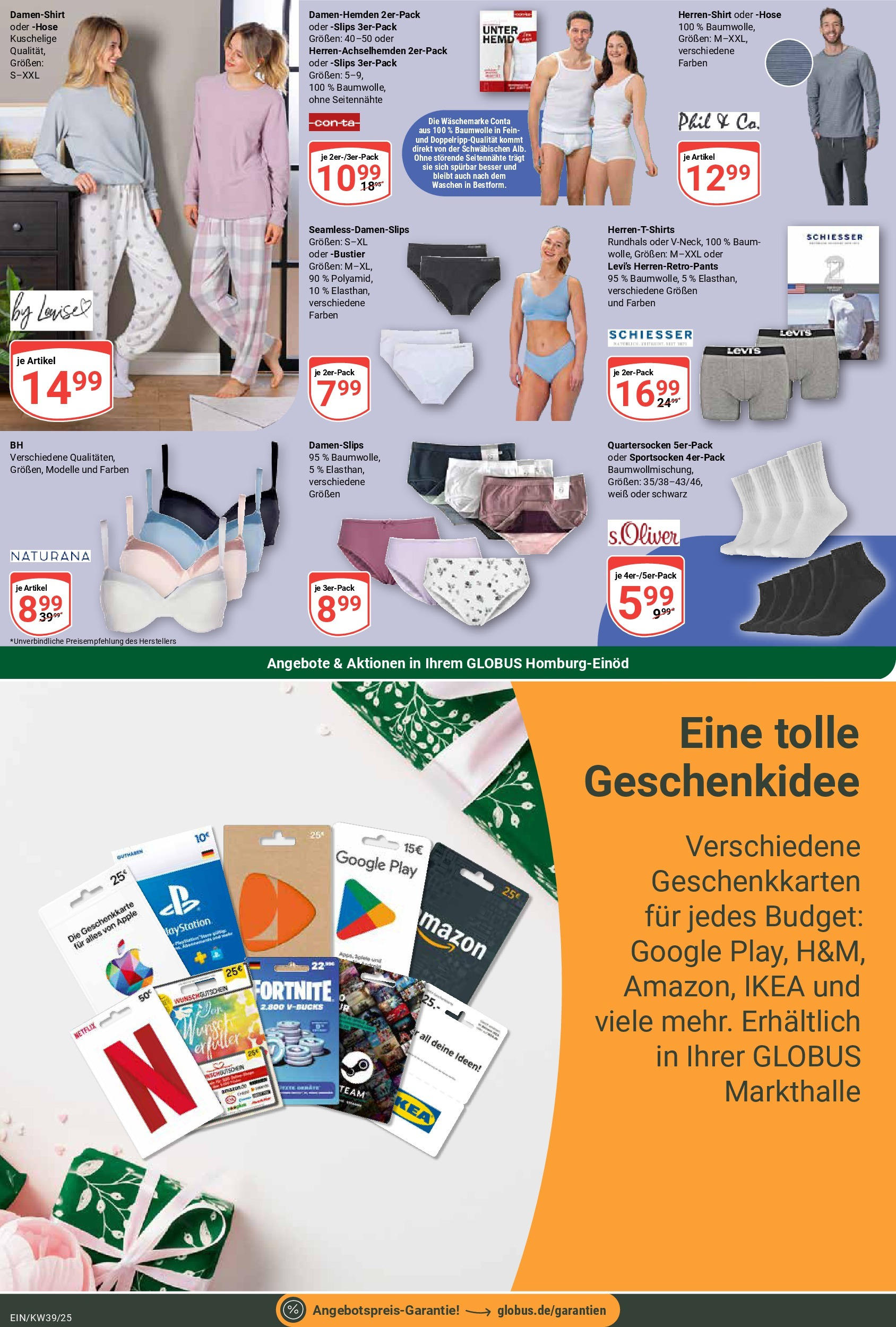 Globus prospekt Homburg-Einöd	 (ab 21.09.2025) » Angebote online | Seite: 23 | Produkte: Apple, Hemd, Hose