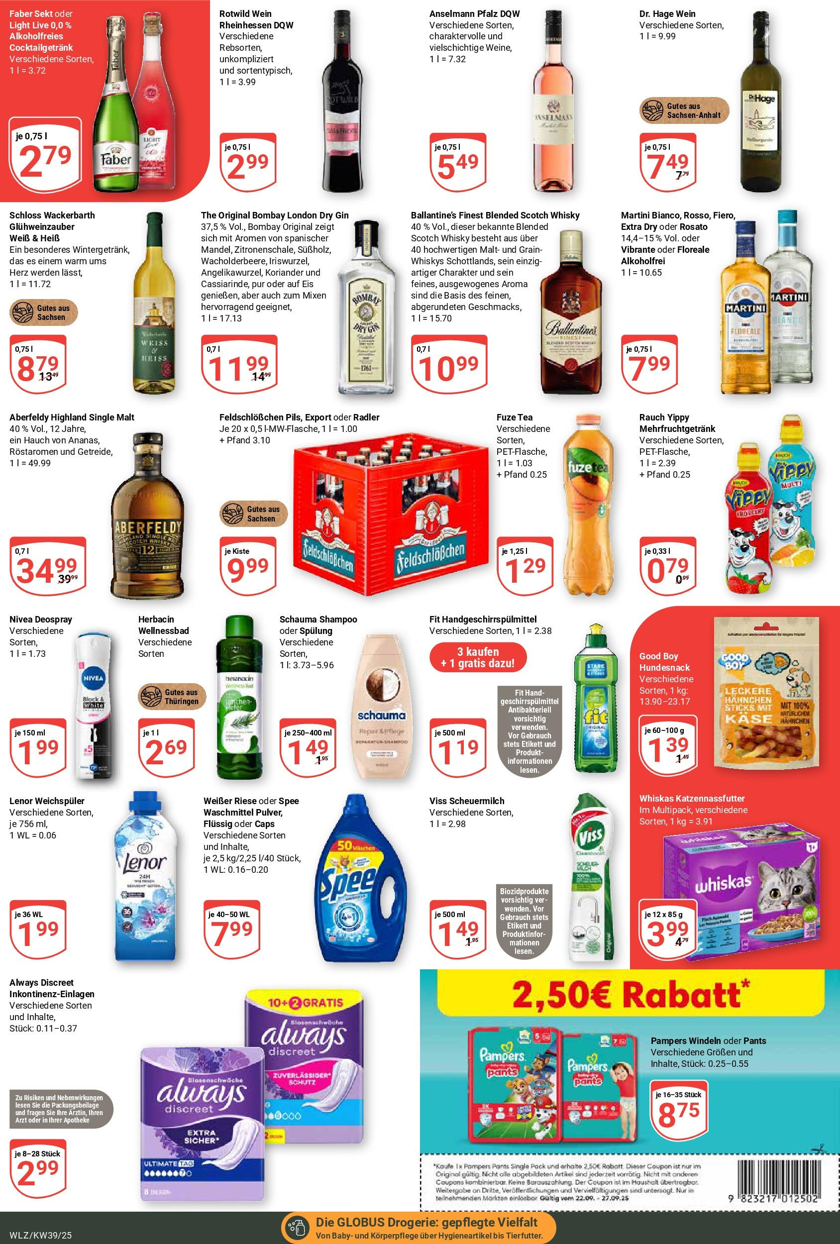 Globus prospekt Weischlitz (ab 21.09.2025) » Angebote ab Montag | Seite: 5 | Produkte: Martini, Fuze tea, Käse, Deospray Globus prospekt Weischlitz (ab 21.09.2025) » Angebote online | Seite: 5 | Produkte: Martini, Fuze tea, Käse, Deospray