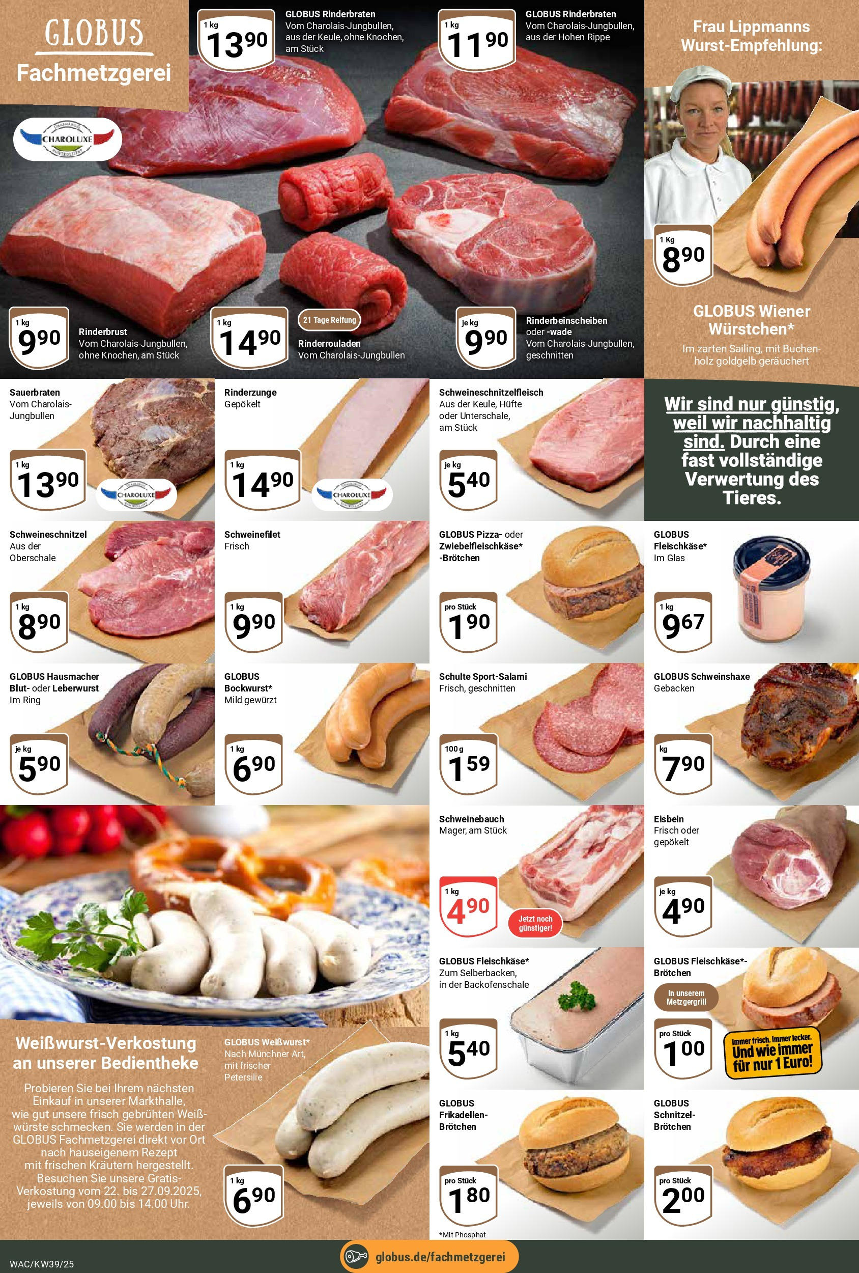 Globus prospekt Markkleeberg (ab 21.09.2025) » Angebote ab Montag | Seite: 6 | Produkte: Rinderrouladen, Rinderbraten, Schnitzel, Pizza Globus prospekt Markkleeberg (ab 21.09.2025) » Angebote online | Seite: 6 | Produkte: Rinderrouladen, Rinderbraten, Schnitzel, Pizza