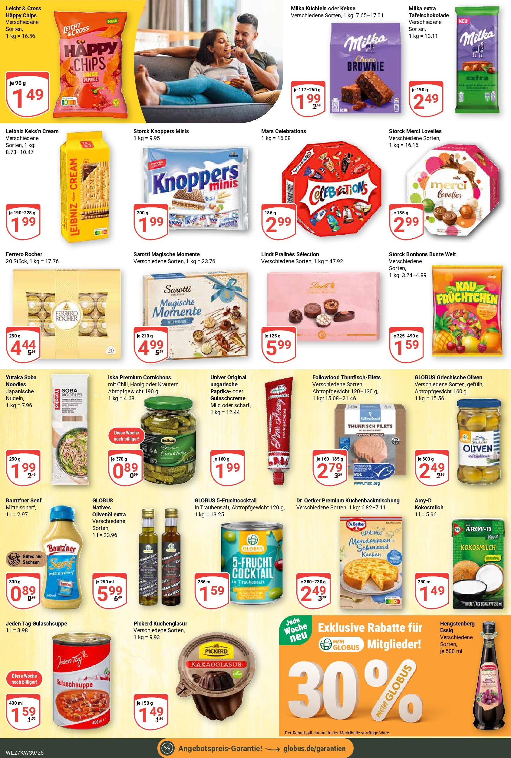 Globus prospekt Weischlitz (ab 21.09.2025) » Angebote ab Montag | Seite: 14 | Produkte: Merci, Thunfisch, Paprika, Chips Globus prospekt Weischlitz (ab 21.09.2025) » Angebote online | Seite: 14 | Produkte: Merci, Thunfisch, Paprika, Chips