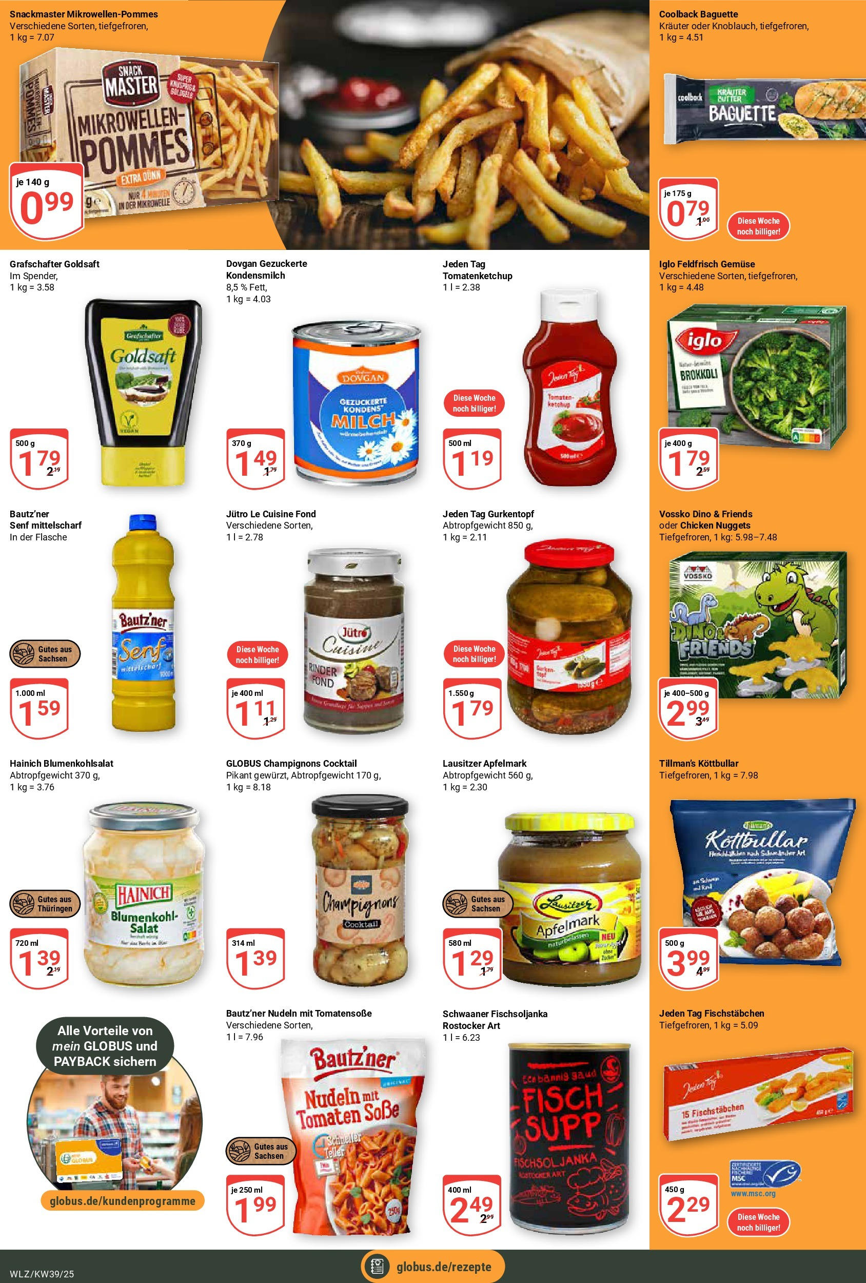 Globus prospekt Weischlitz (ab 21.09.2025) » Angebote ab Montag | Seite: 18 | Produkte: Iglo, Fischstabchen, Gurken, Salat Globus prospekt Weischlitz (ab 21.09.2025) » Angebote online | Seite: 18 | Produkte: Iglo, Fischstabchen, Gurken, Salat