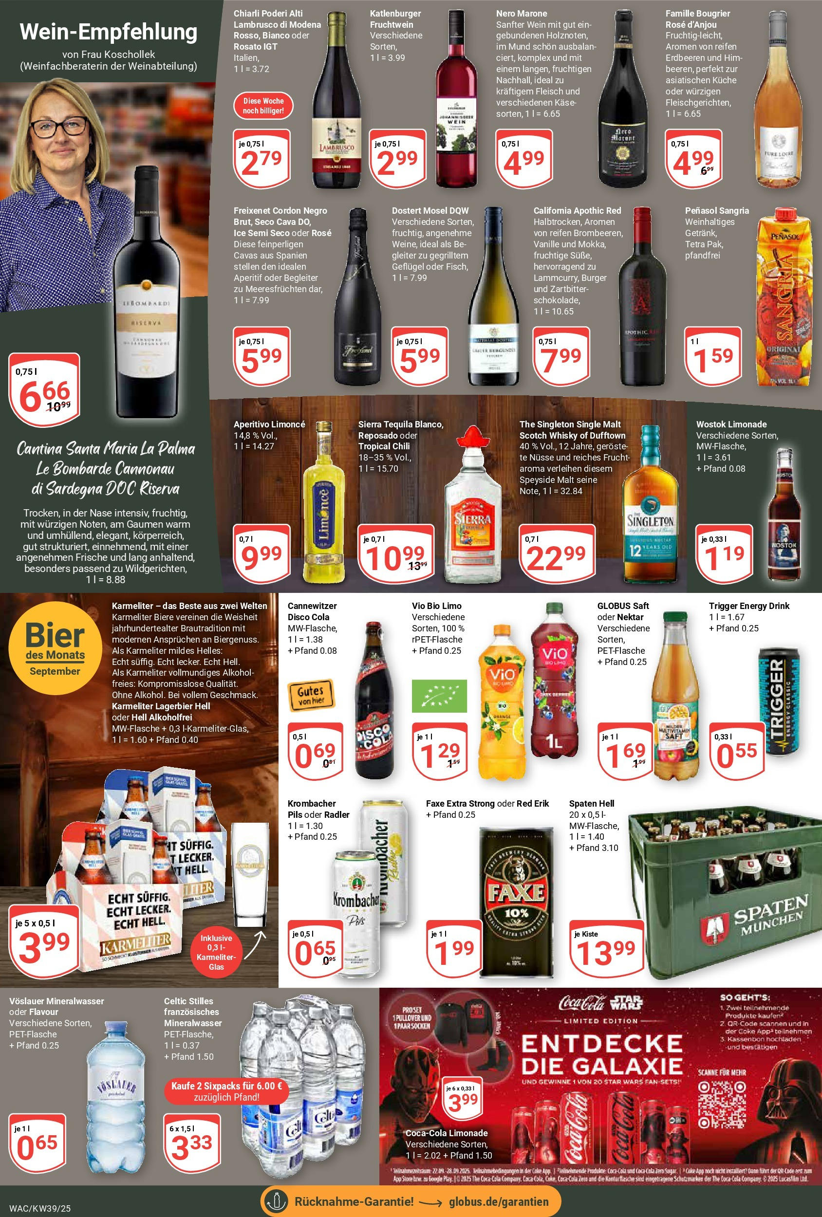 Globus prospekt Markkleeberg (ab 21.09.2025) » Angebote ab Montag | Seite: 18 | Produkte: Coca cola, Käse, Limonade, Erdbeeren Globus prospekt Markkleeberg (ab 21.09.2025) » Angebote online | Seite: 18 | Produkte: Coca cola, Käse, Limonade, Erdbeeren