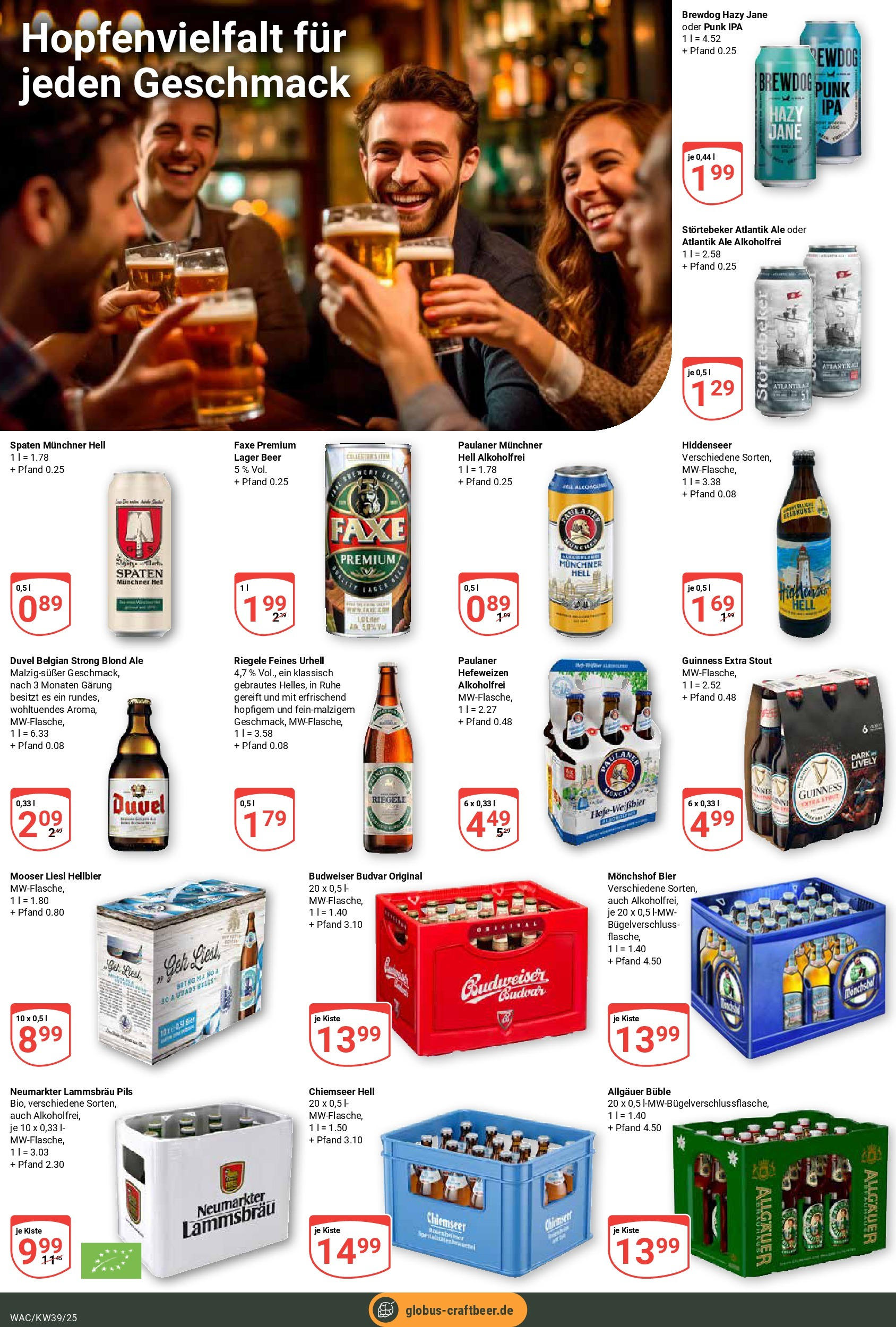 Globus prospekt Markkleeberg (ab 21.09.2025) » Angebote ab Montag | Seite: 19 | Produkte: Monchshof, Bier, Budweiser, Paulaner Globus prospekt Markkleeberg (ab 21.09.2025) » Angebote online | Seite: 19 | Produkte: Monchshof, Bier, Budweiser, Paulaner