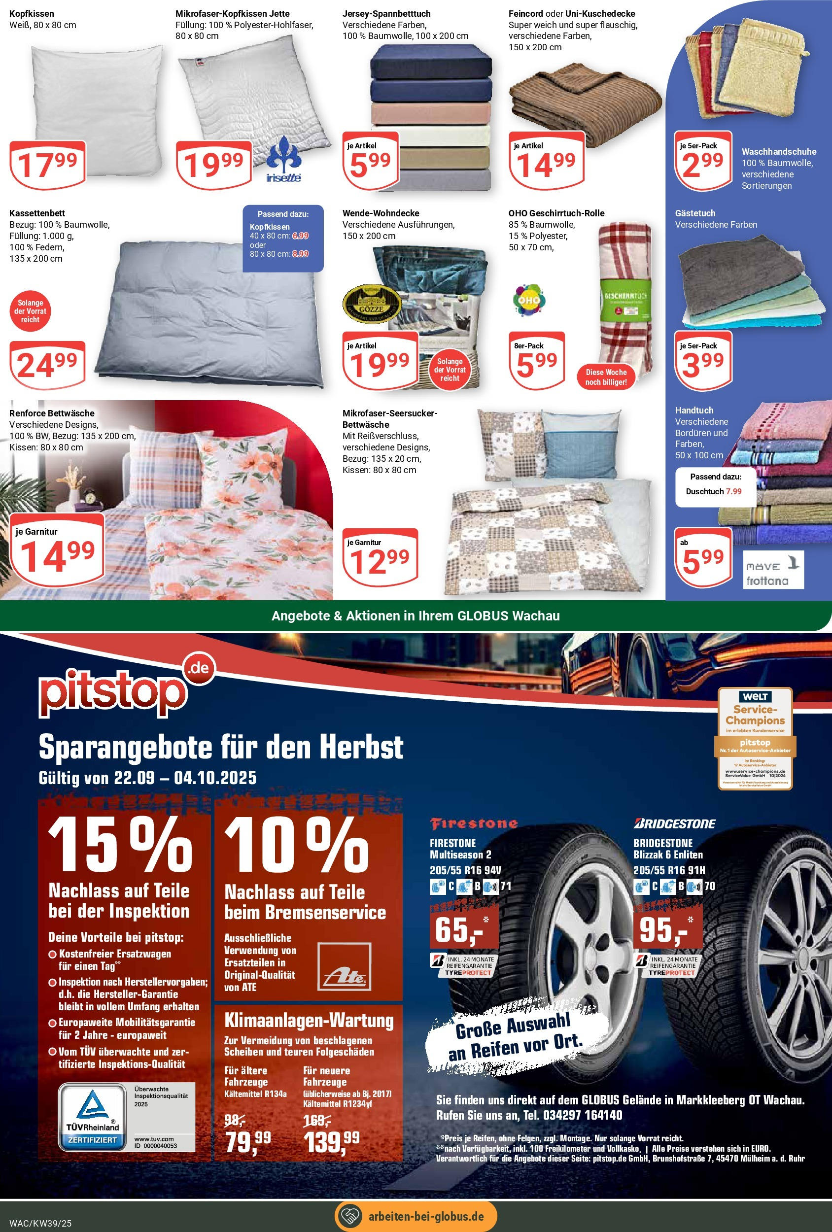 Globus prospekt Markkleeberg (ab 21.09.2025) » Angebote ab Montag | Seite: 27 | Produkte: Kissen, Bettwäsche, Kopfkissen Globus prospekt Markkleeberg (ab 21.09.2025) » Angebote online | Seite: 27 | Produkte: Kissen, Bettwäsche, Kopfkissen
