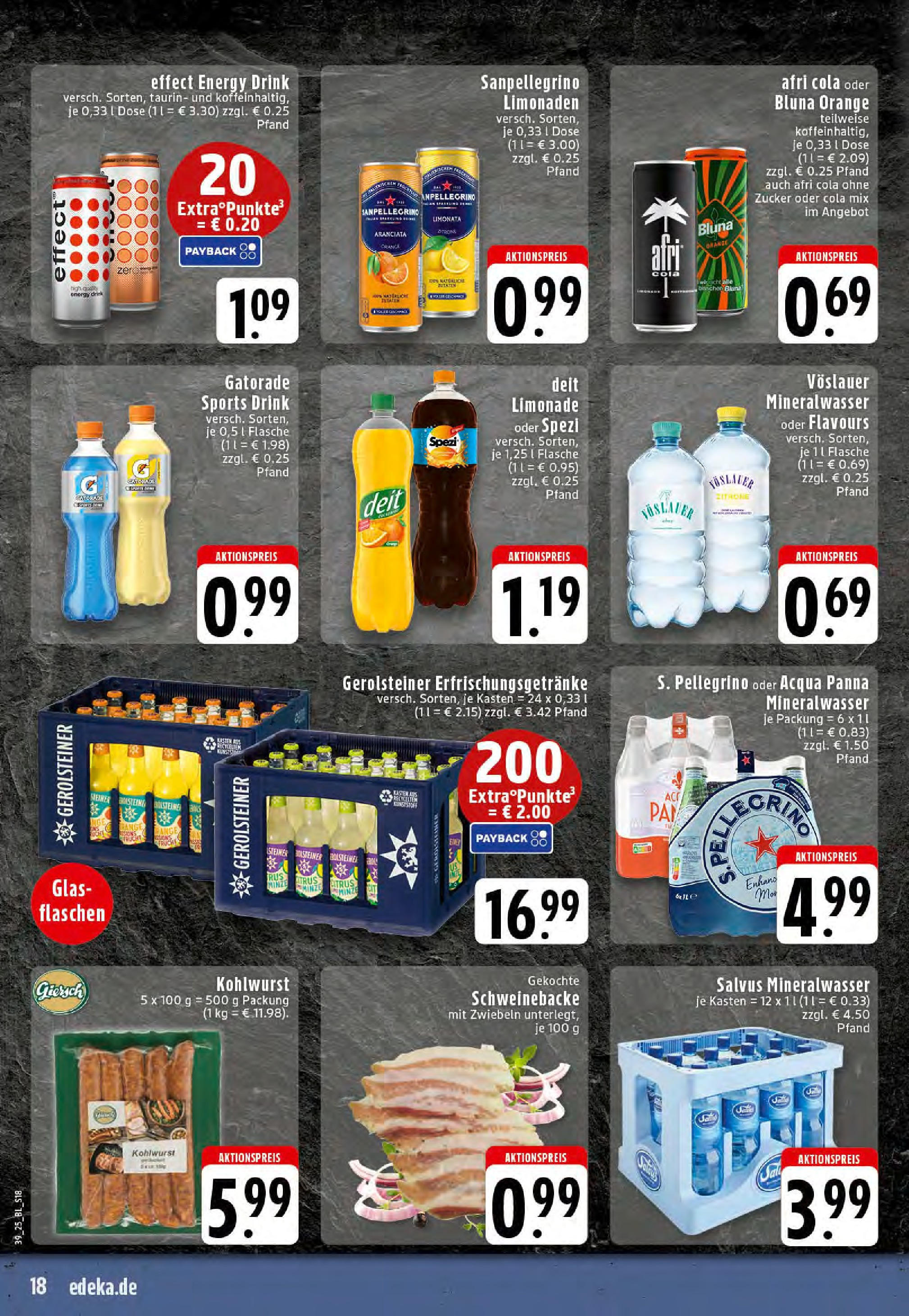 Edeka prospekt Saerbeck	 (ab 21.09.2025) » Angebote Online | Seite: 18 | Produkte: Cola, Energy, Limonade, Zwiebeln