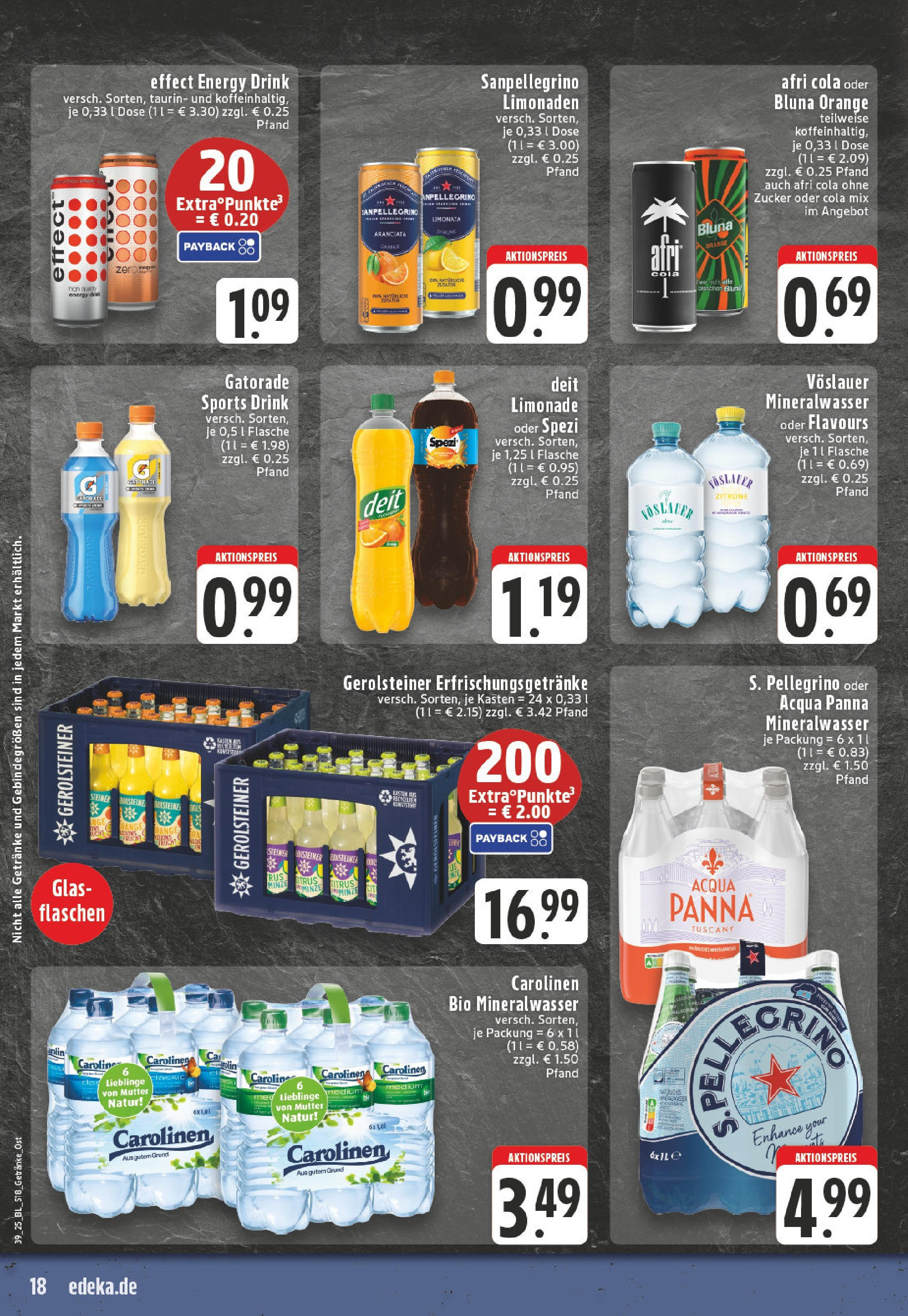 Edeka prospekt Lienen	 (ab 21.09.2025) » Angebote Online | Seite: 18 | Produkte: Cola, Energy, Mineralwasser, Zucker
