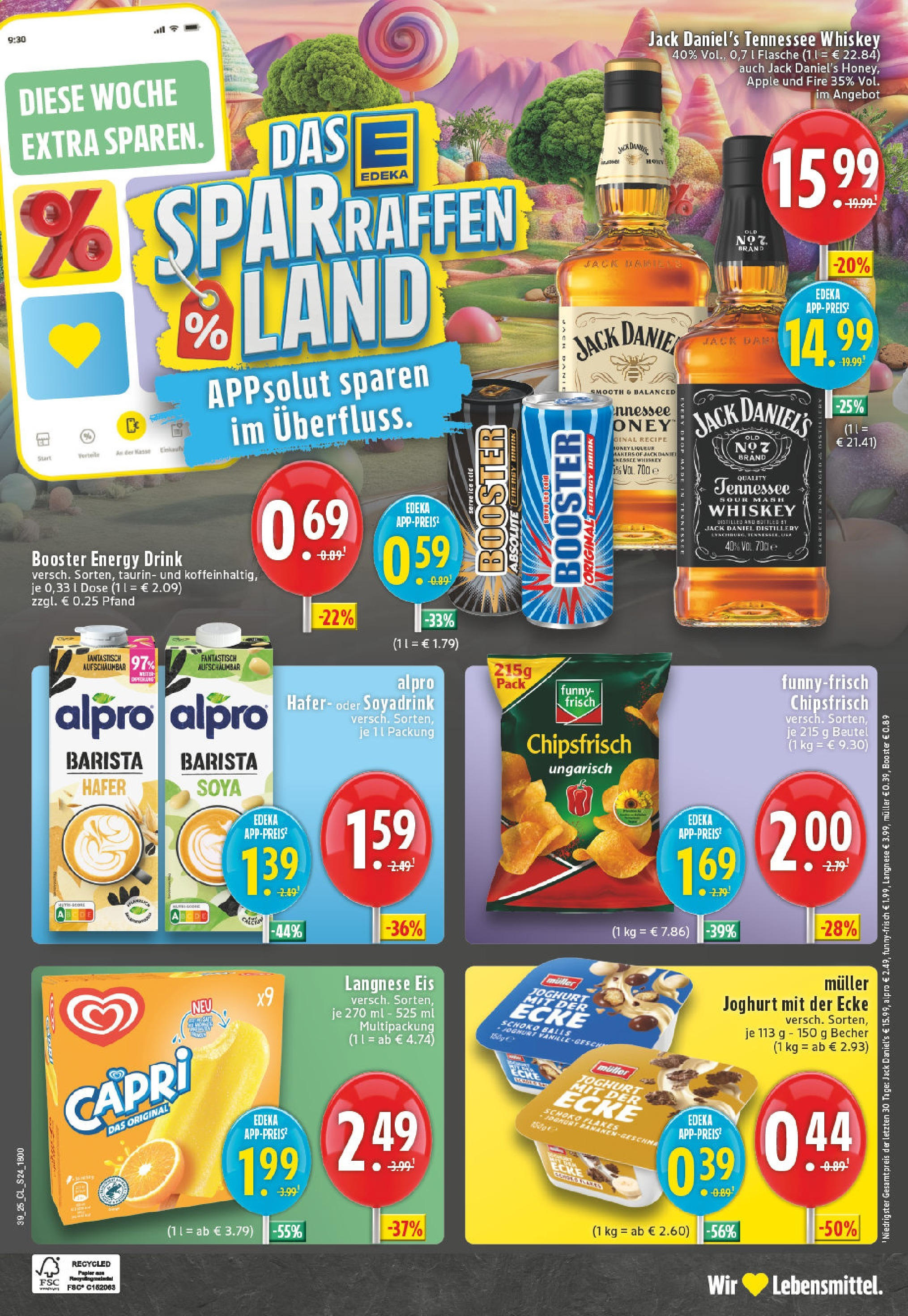 Edeka prospekt Borgholzhausen	 (ab 21.09.2025) » Angebote Online | Seite: 24 | Produkte: Langnese, Funny frisch, Apple, Alpro