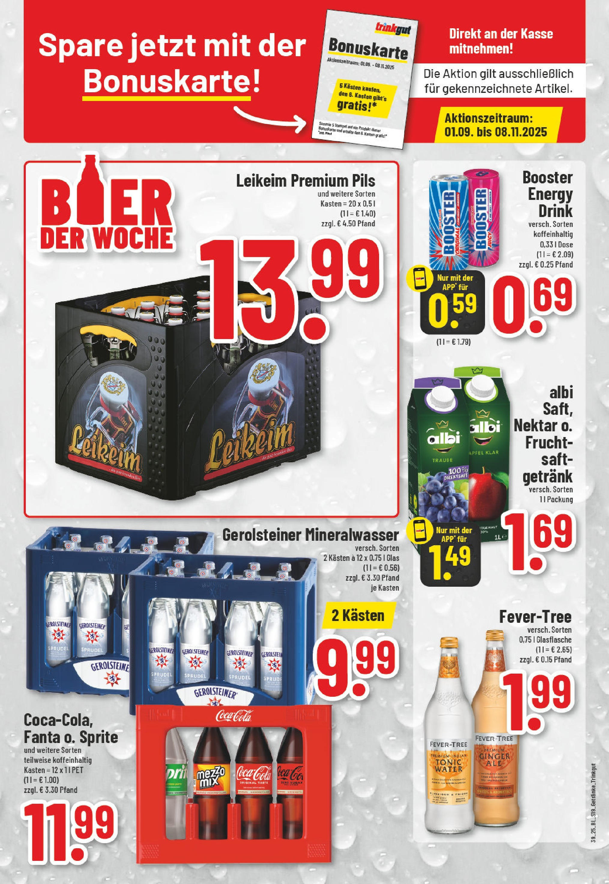 Edeka prospekt Wassenberg	 (ab 21.09.2025) » Angebote Online | Seite: 19 | Produkte: Sprite, Energy, Pils, Mineralwasser