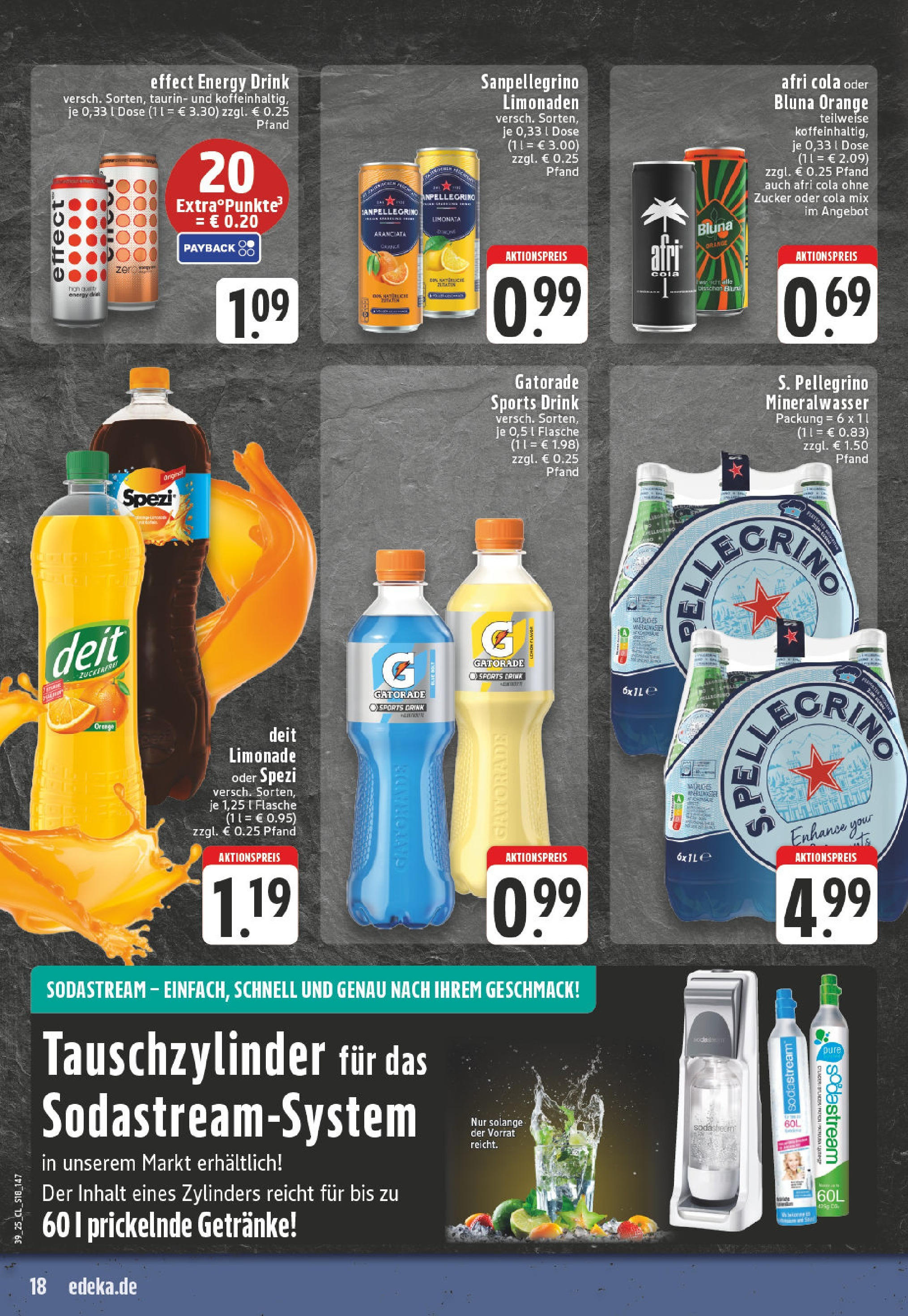 Edeka prospekt Bornheim-Walberberg	 (ab 21.09.2025) » Angebote Online | Seite: 18 | Produkte: Cola, Energy, Mineralwasser, Zucker