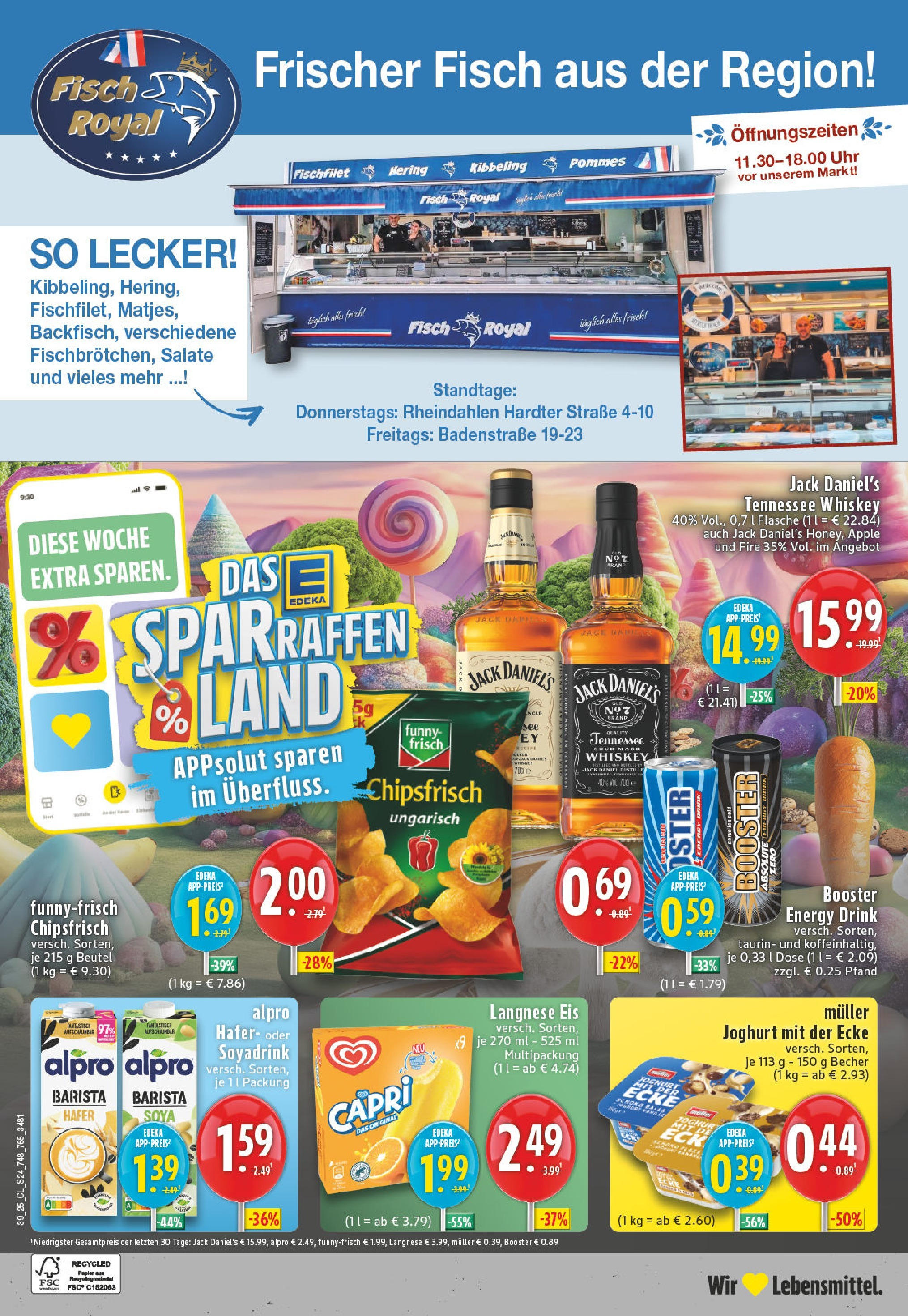 Edeka prospekt Mönchengladbach-Rheydt	 (ab 21.09.2025) » Angebote Online | Seite: 24 | Produkte: Apple, Fisch, Whiskey, Eis