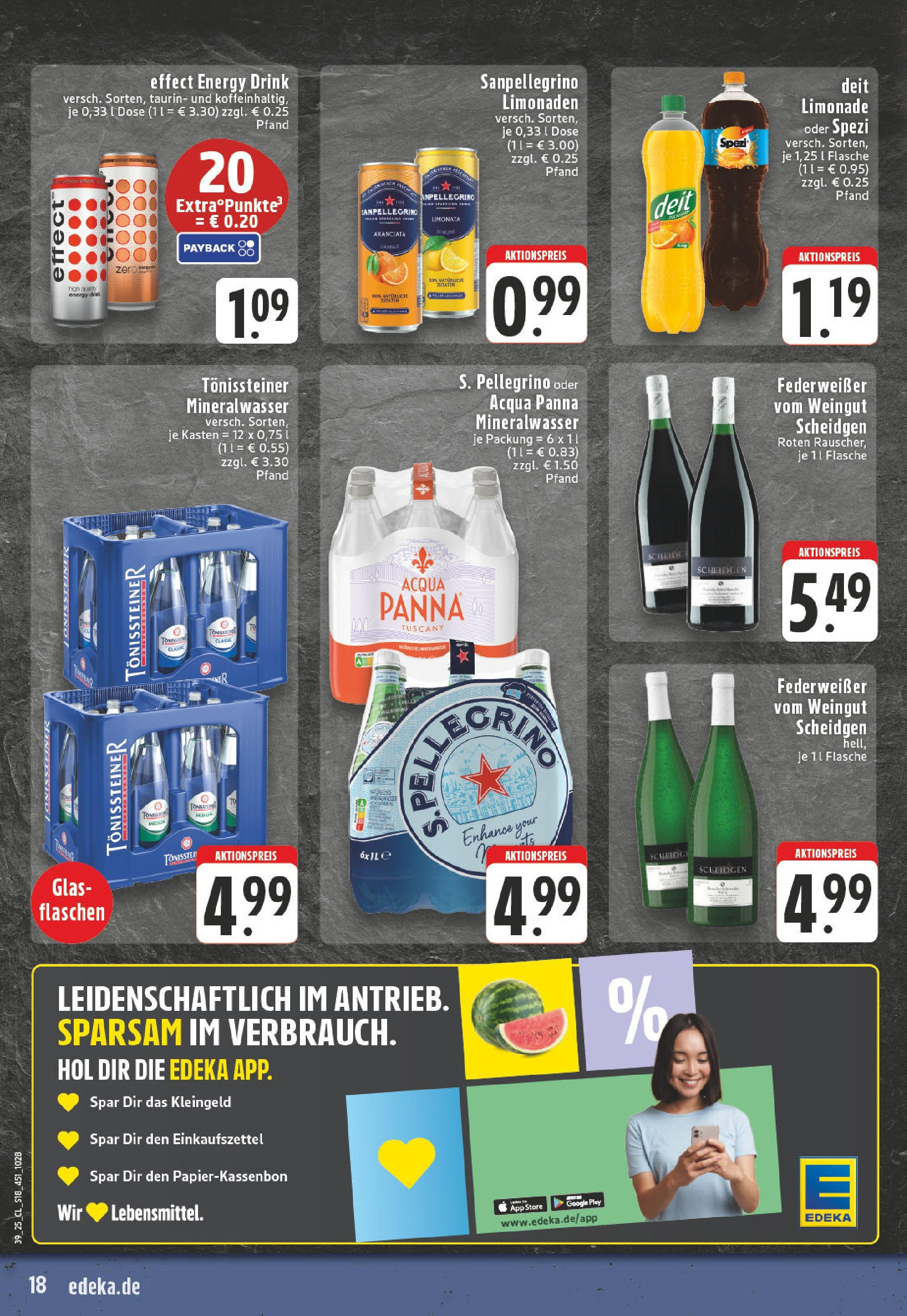 Edeka prospekt Montabaur	 (ab 21.09.2025) » Angebote Online | Seite: 18 | Produkte: Energy, Limonade, Mineralwasser