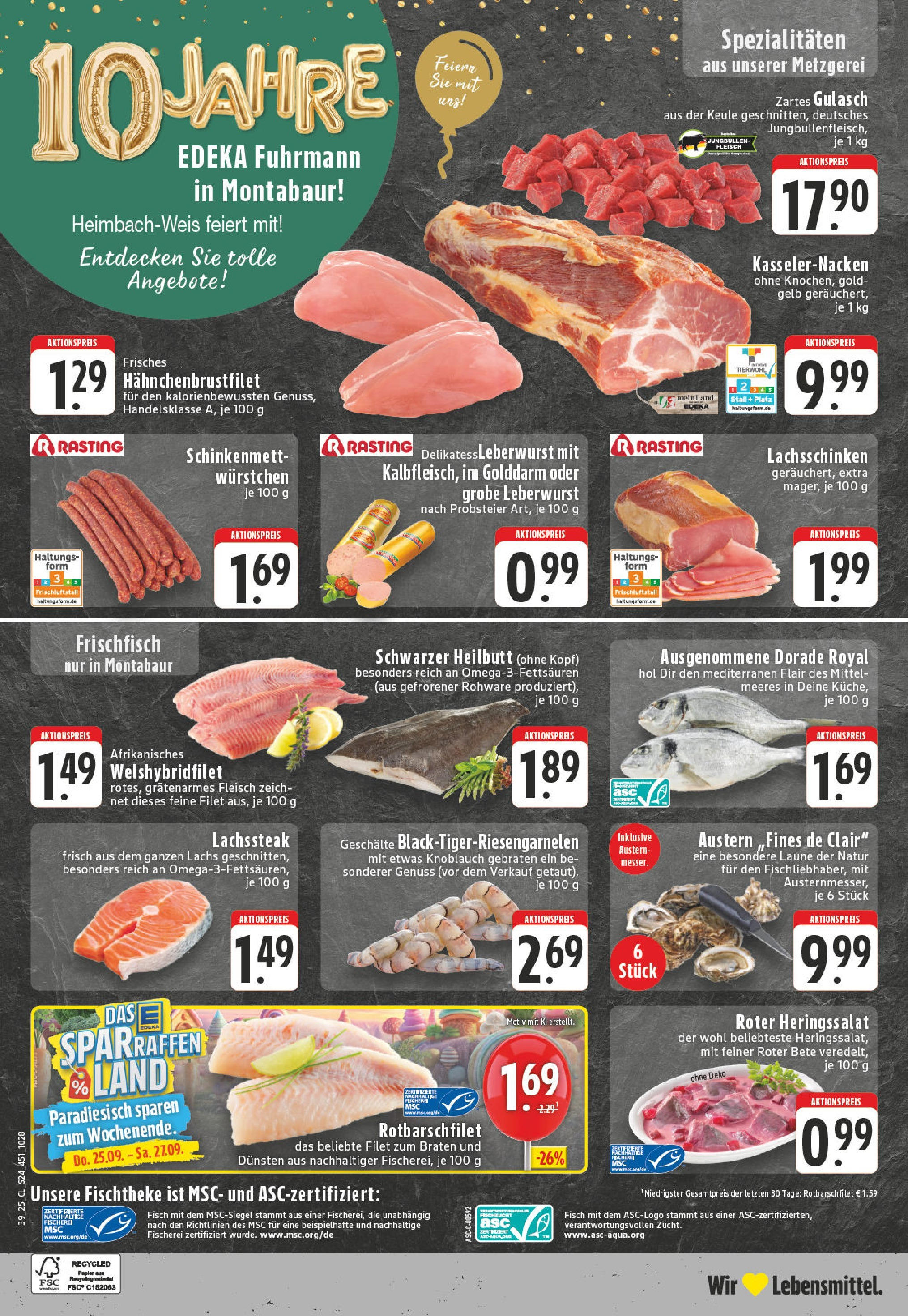 Edeka prospekt Montabaur	 (ab 21.09.2025) » Angebote Online | Seite: 24 | Produkte: Dorade, Fisch, Gulasch, Fleisch