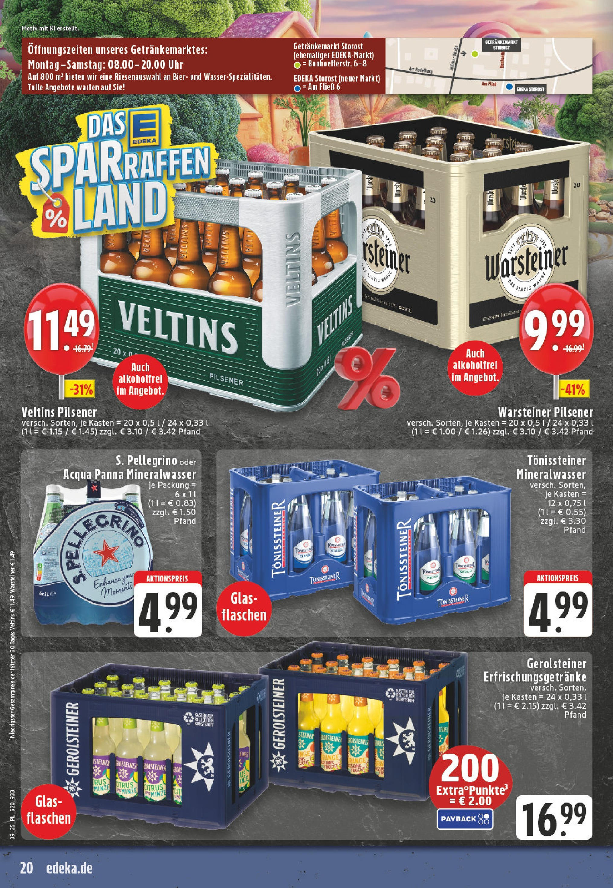 Edeka prospekt Eschweiler-Dürwiß (ab 21.09.2025) » Angebote Online | Seite: 20 | Produkte: Bier, Mineralwasser, Uhr, Gerolsteiner Edeka prospekt Eschweiler-Dürwiß (ab 21.09.2025) » Angebote Online | Seite: 20 | Produkte: Bier, Mineralwasser, Uhr, Gerolsteiner
