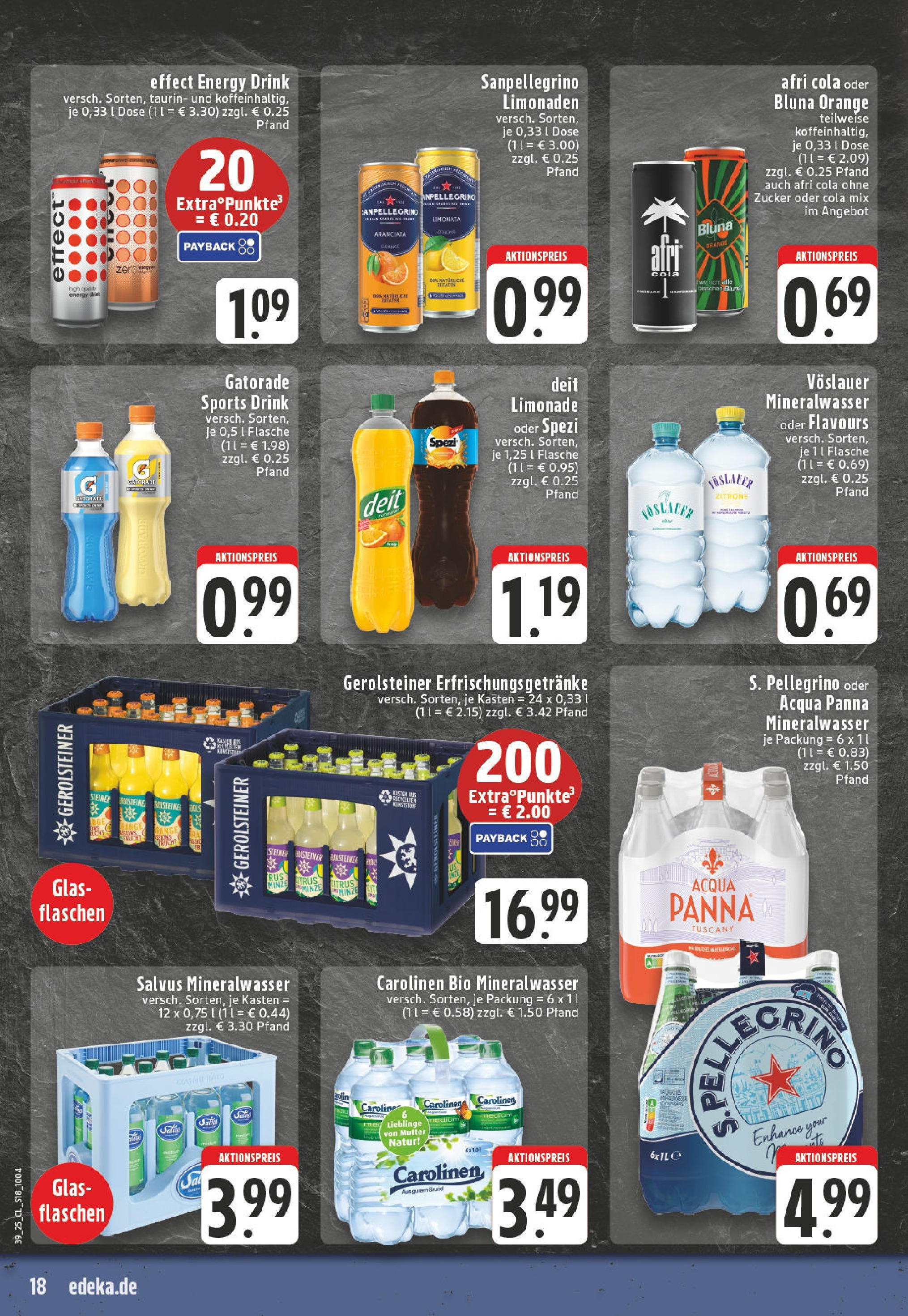 Edeka prospekt Versmold	 (ab 21.09.2025) » Angebote Online | Seite: 18 | Produkte: Energy, Limonade, Zucker, Gerolsteiner