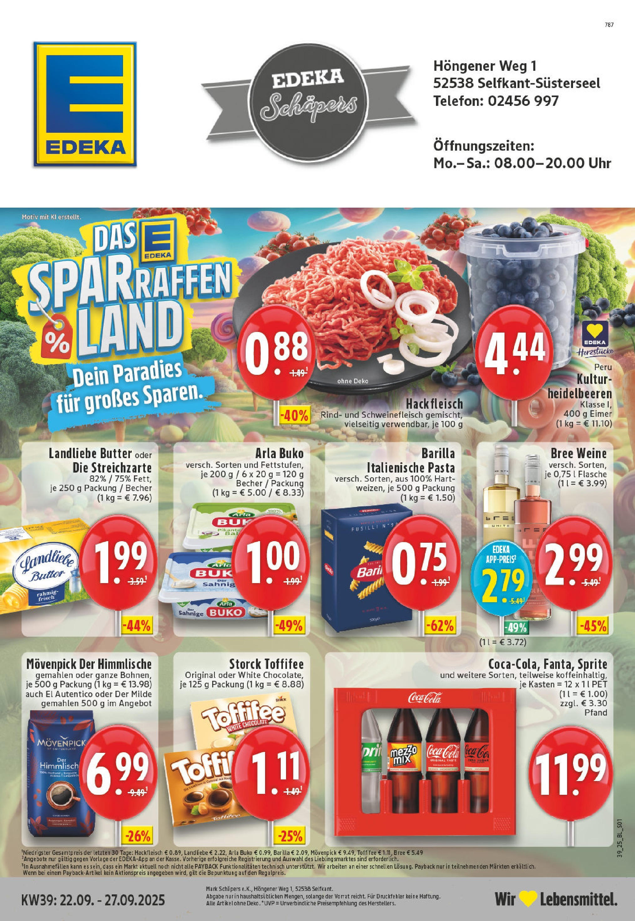 Edeka prospekt Selfkant-Wehr (ab 21.09.2025) » Angebote Online | Seite: 1 | Produkte: Coca cola, Bree, Fleisch, Uhr Edeka prospekt Selfkant-Wehr (ab 21.09.2025) » Angebote Online | Seite: 1 | Produkte: Coca cola, Bree, Fleisch, Uhr