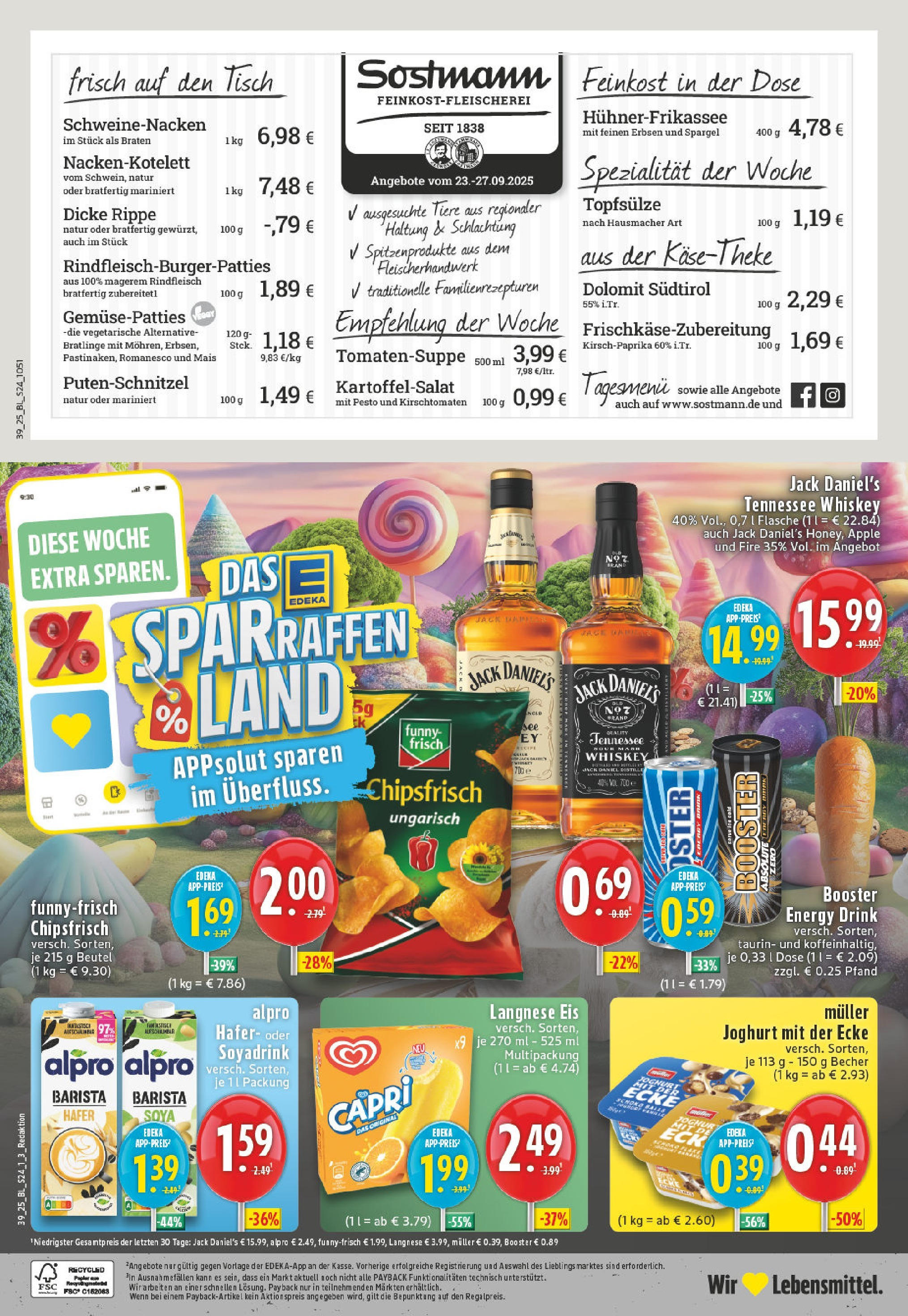 Edeka prospekt Lienen	 (ab 21.09.2025) » Angebote Online | Seite: 24 | Produkte: Langnese, Schweinenacken, Apple, Alpro